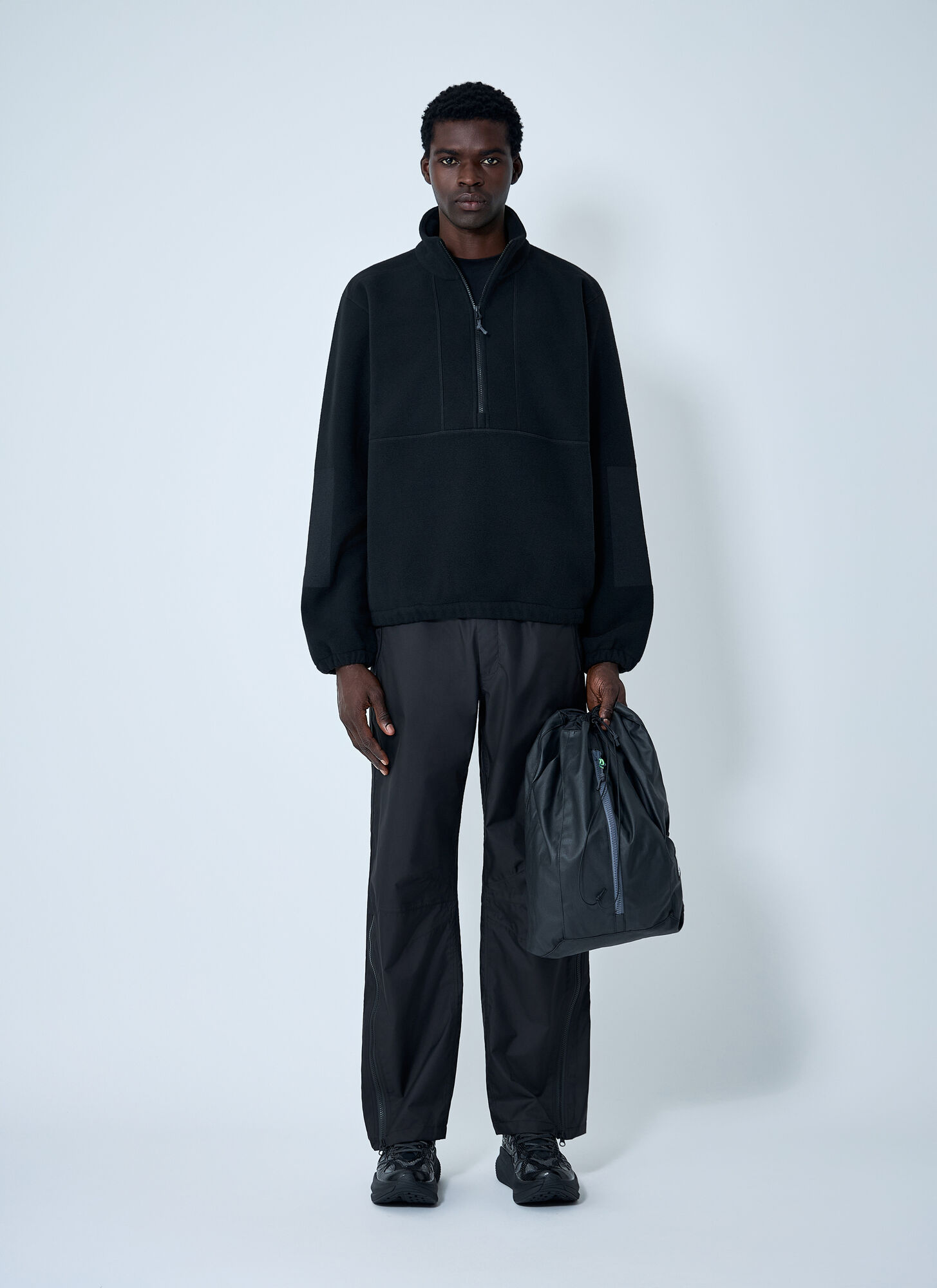  Gr10k Gr10k Half-zip Fleece Sweatshirt - Mann Sweatshirts Black S 