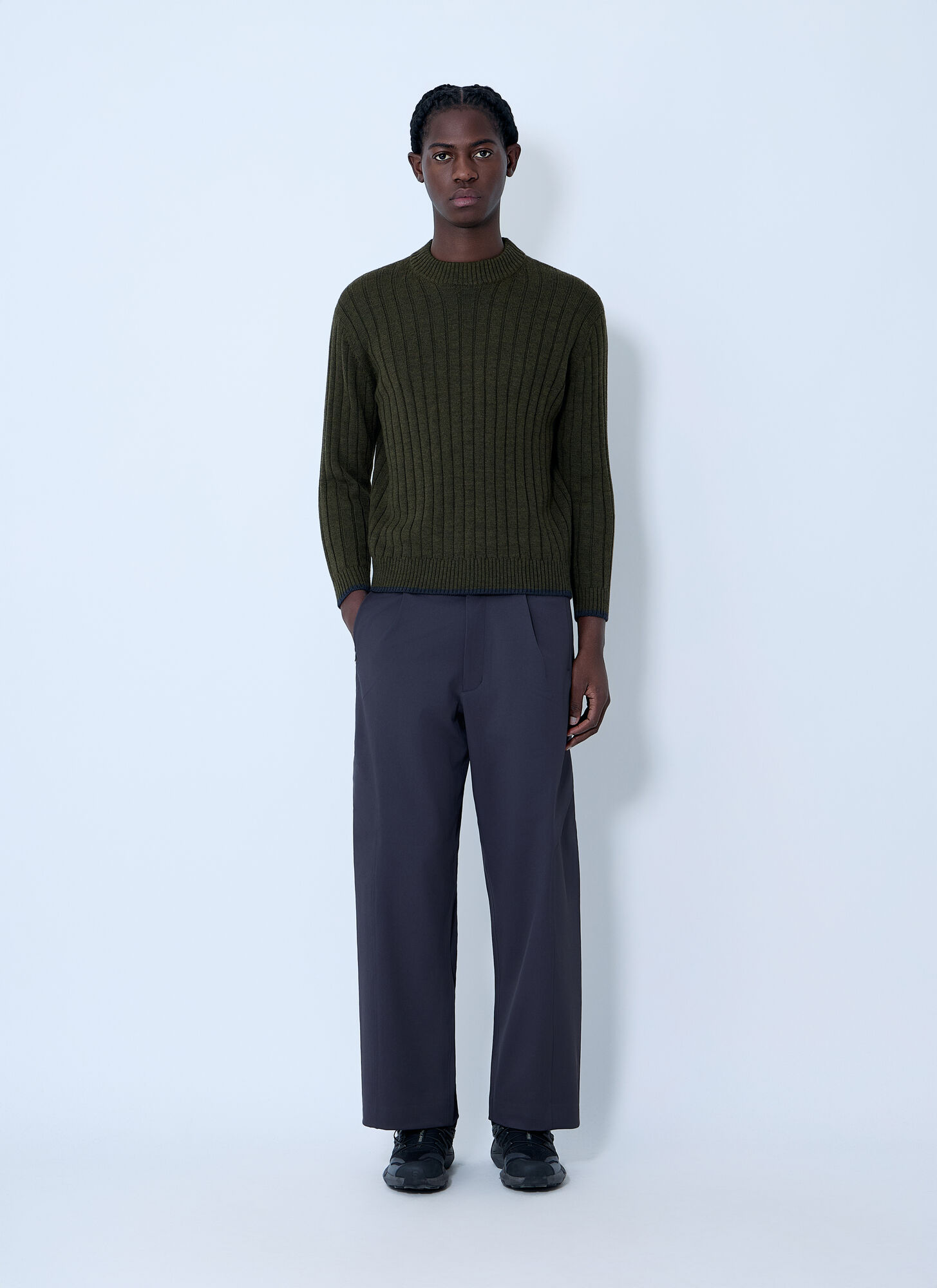  Gr10k Gr10k Rib Sweater - Mann Tops Green M 