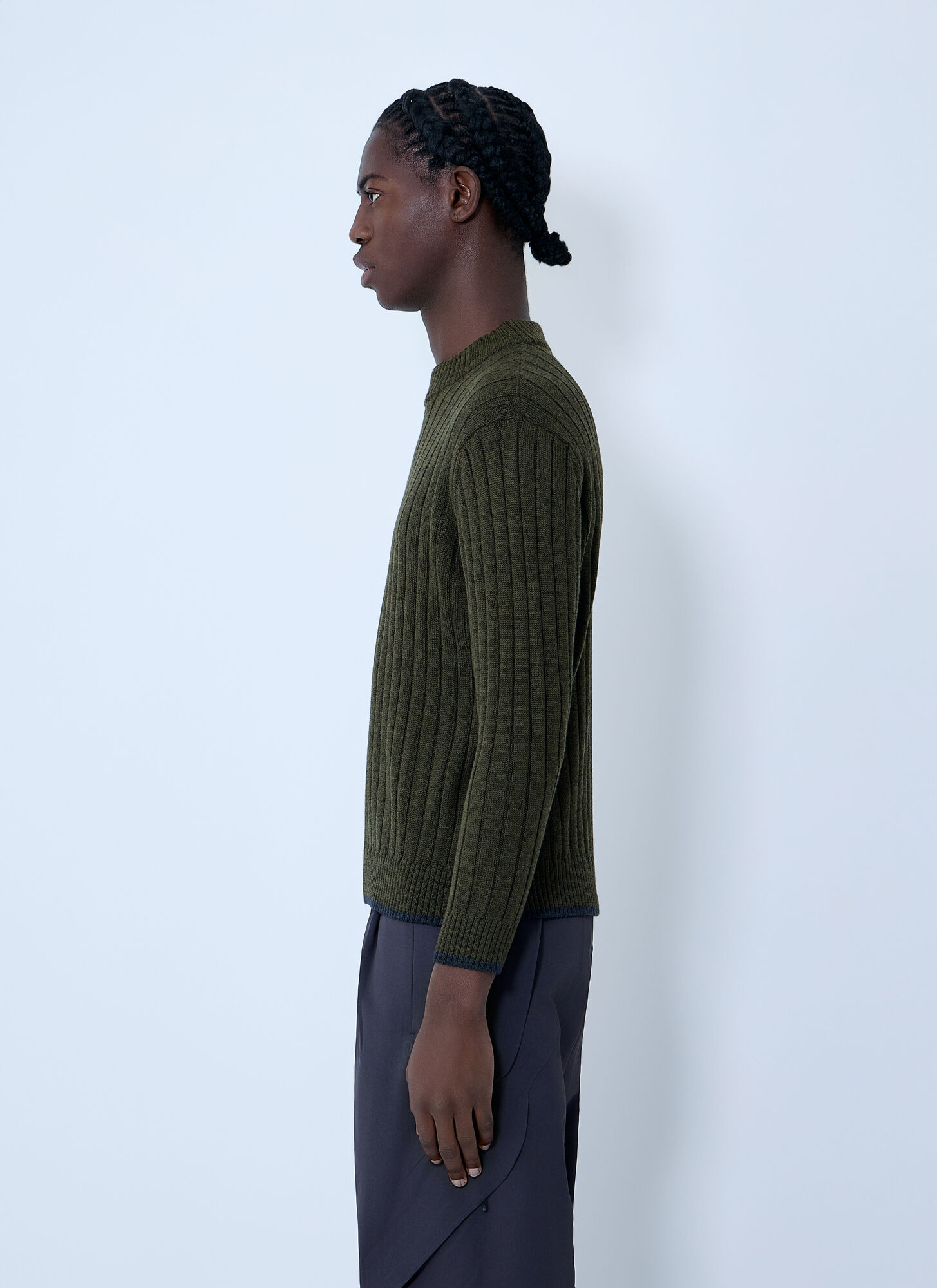  Gr10k Gr10k Rib Sweater - Mann Tops Green M 