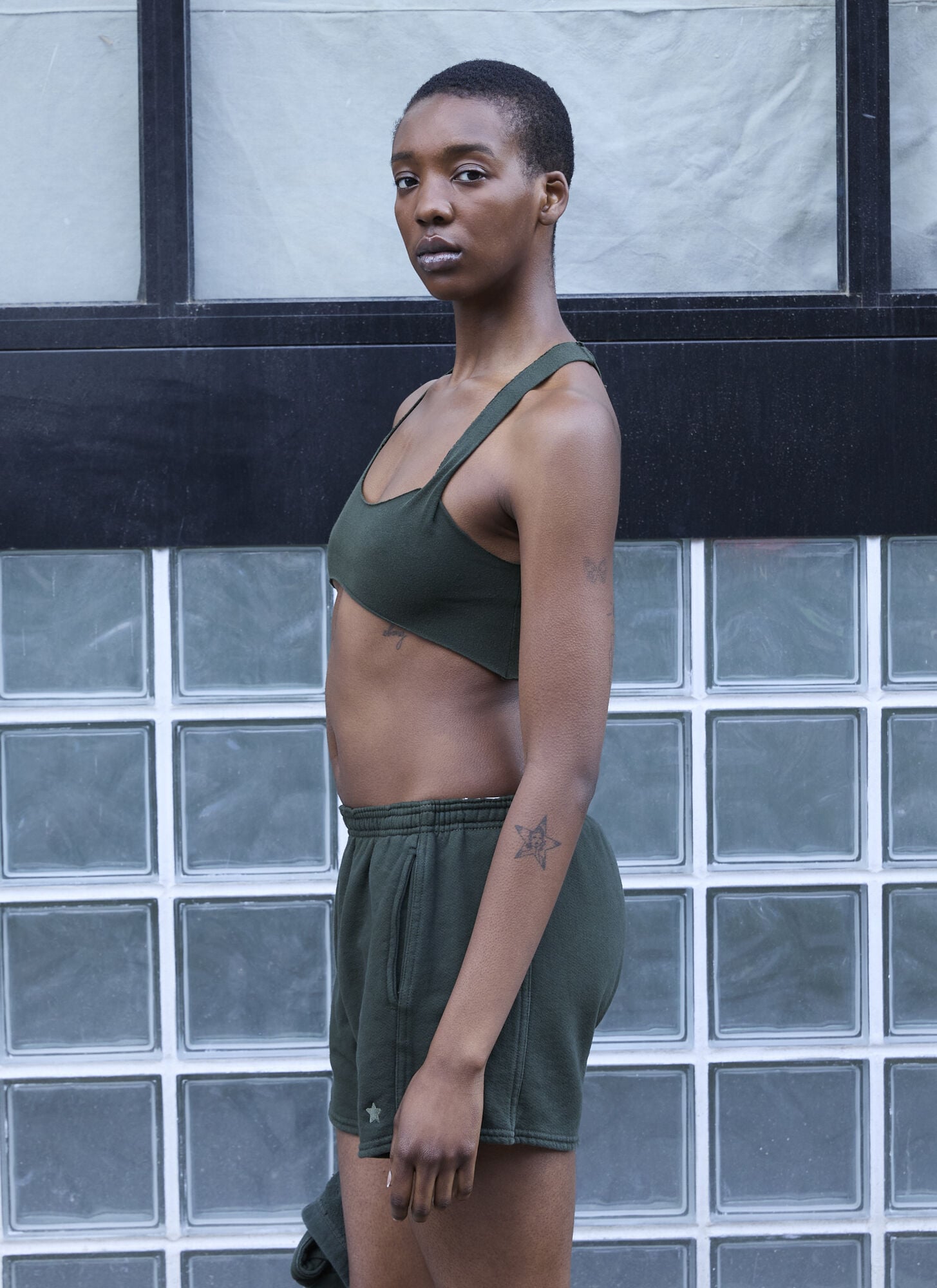  Greg Ross Greg Ross Raw Cut Bra Top - Frau Tops Green L 