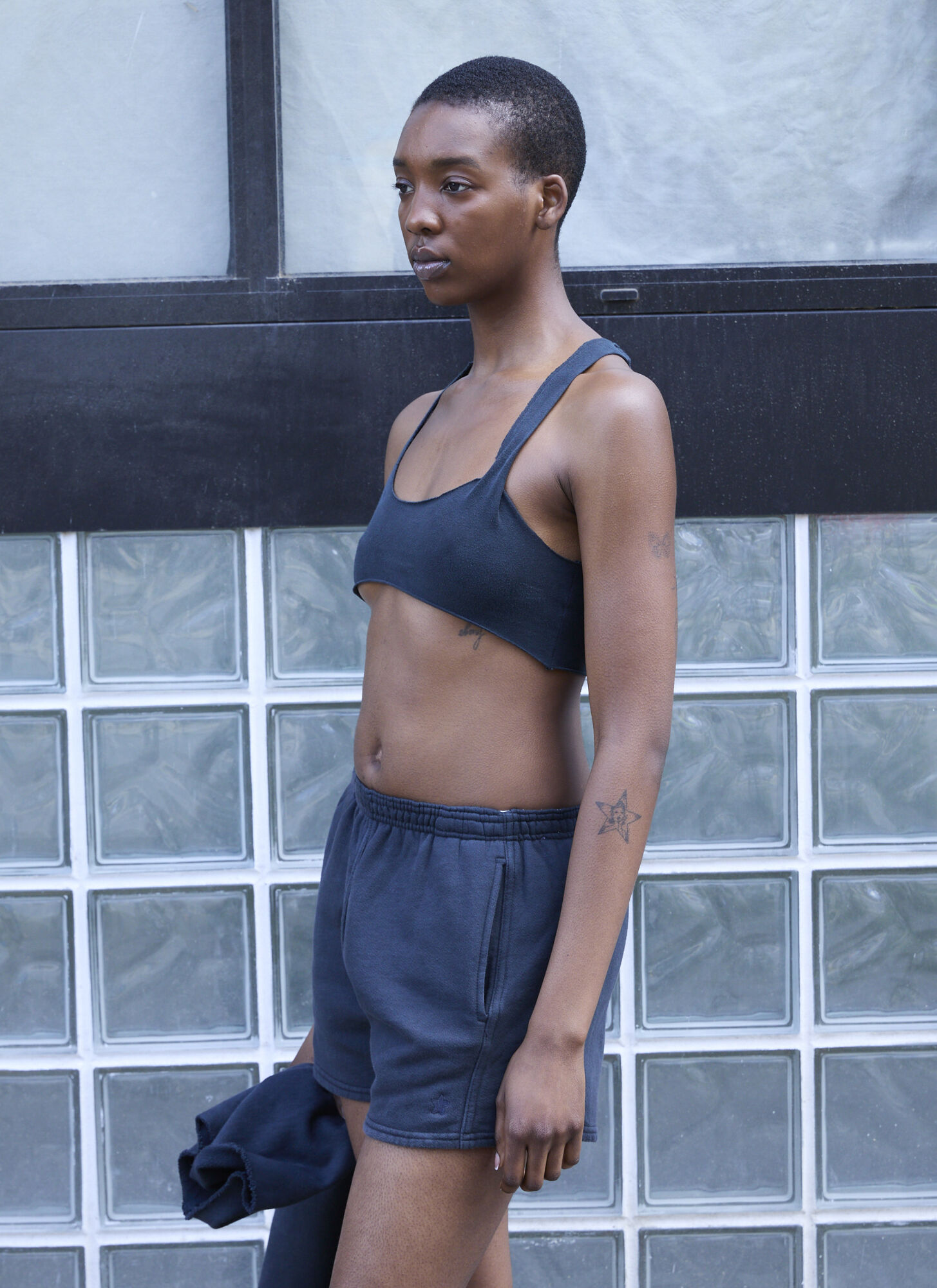  Greg Ross Greg Ross Raw Cut Bra Top - Frau Tops Black L 