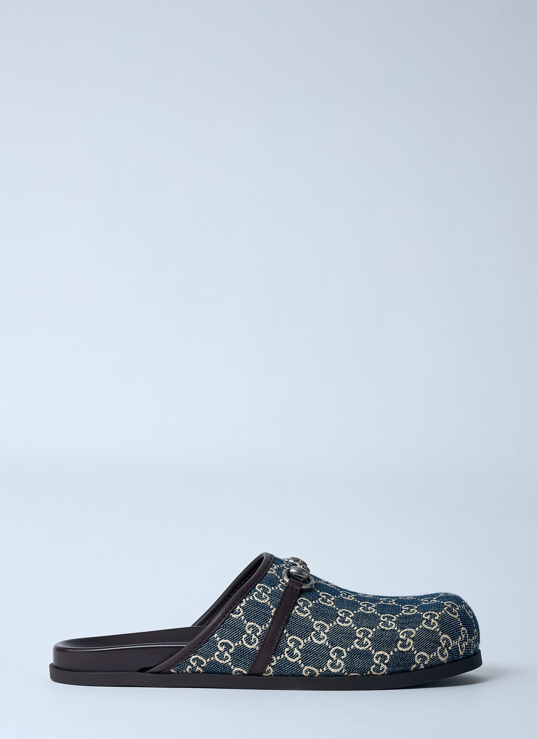 Gucci Horse Title Buckle Muller Shoes In Black