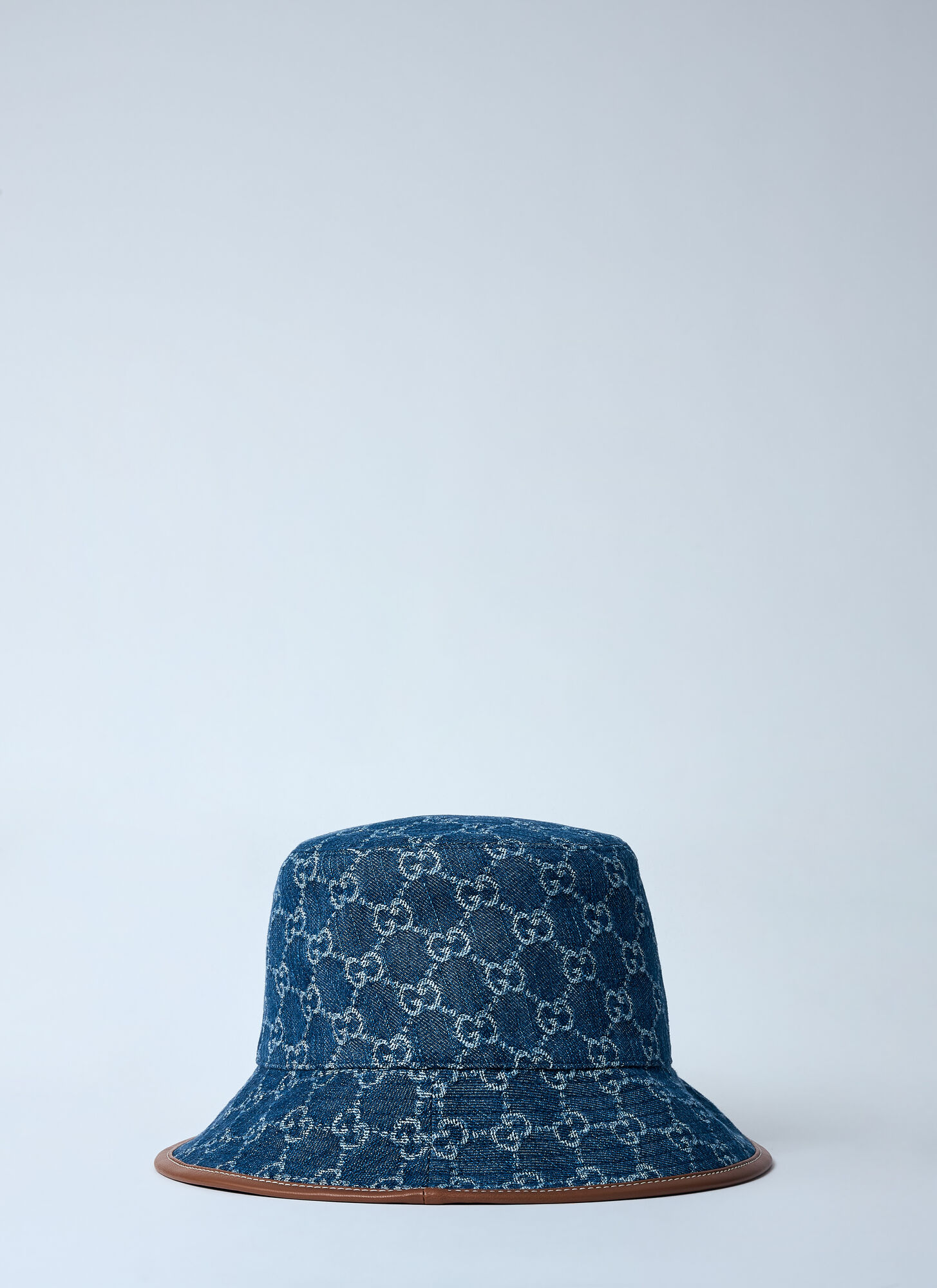 Gucci Men Gg Denim Bucket Hat In Blue