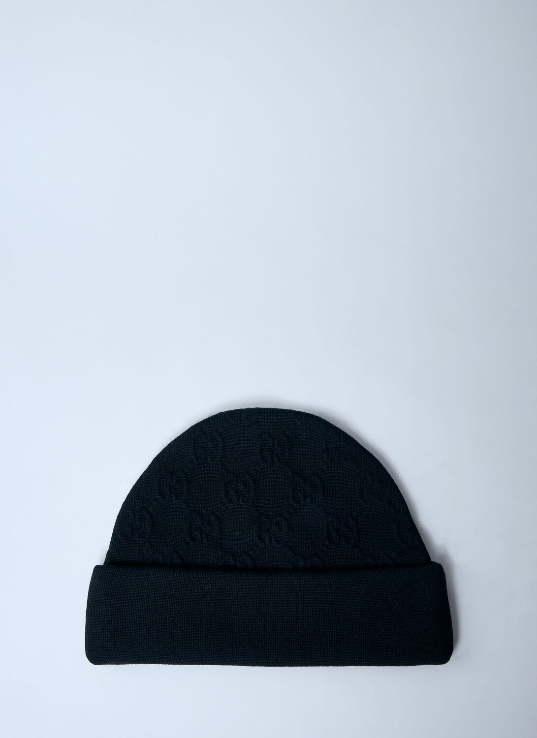 Gucci Men Gg Wool-blend Beanie In Black