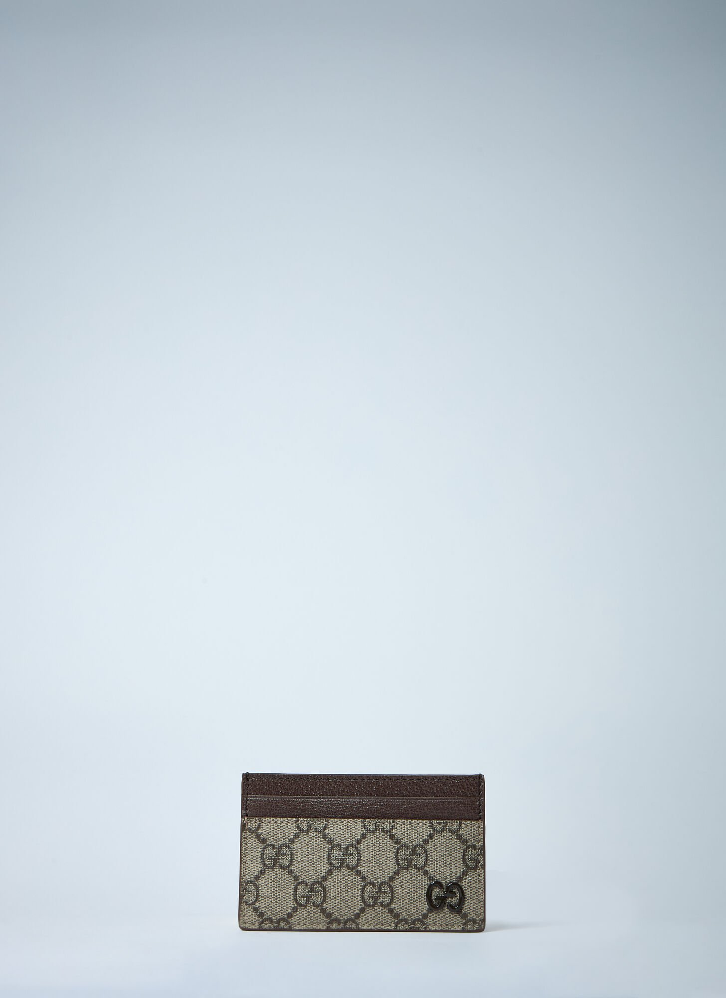 Gucci Men Bicolor Gg Card Holder In Brown