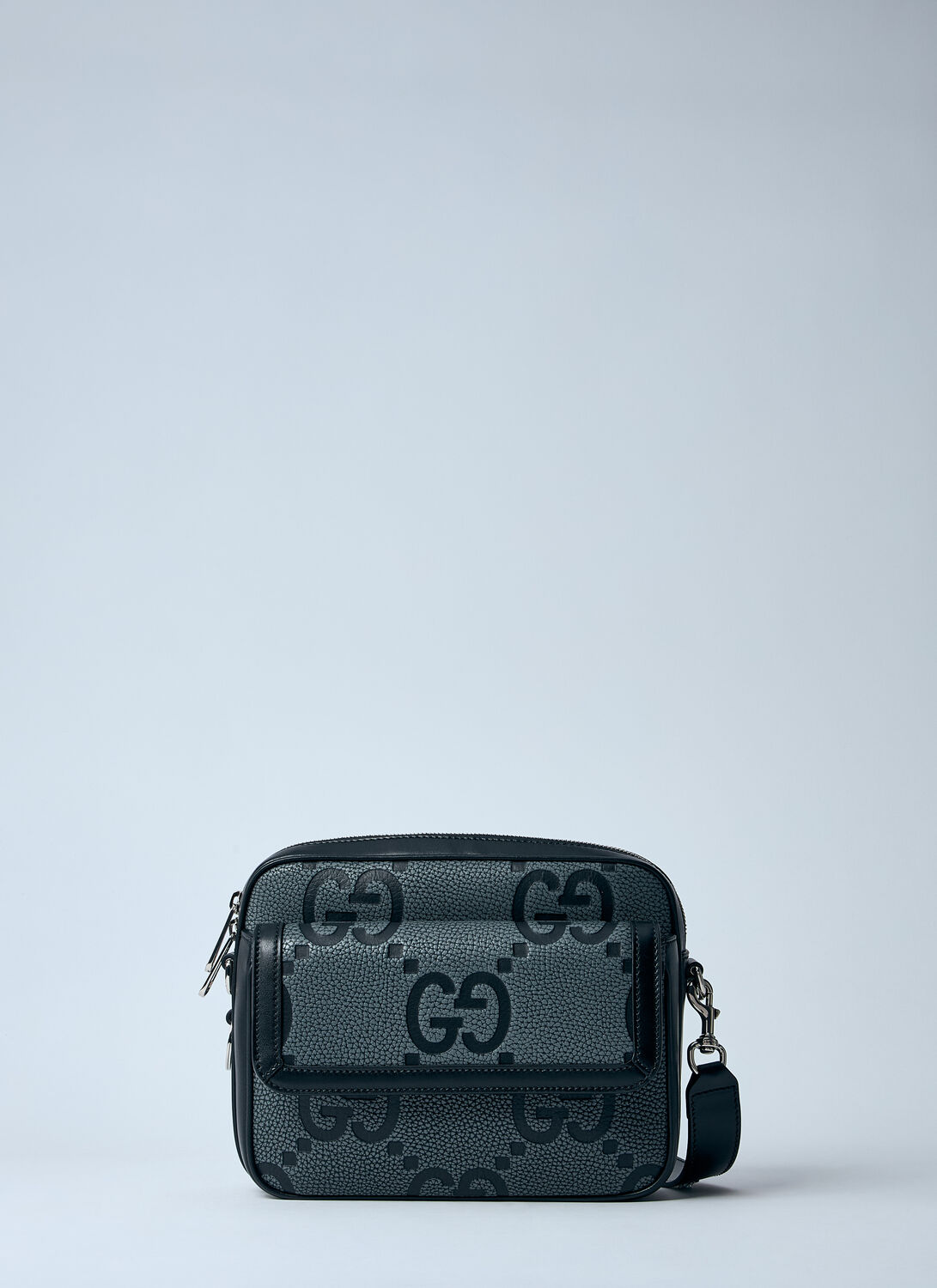 Gucci Men Small Jumbo Gg Crossbody Bag In Black