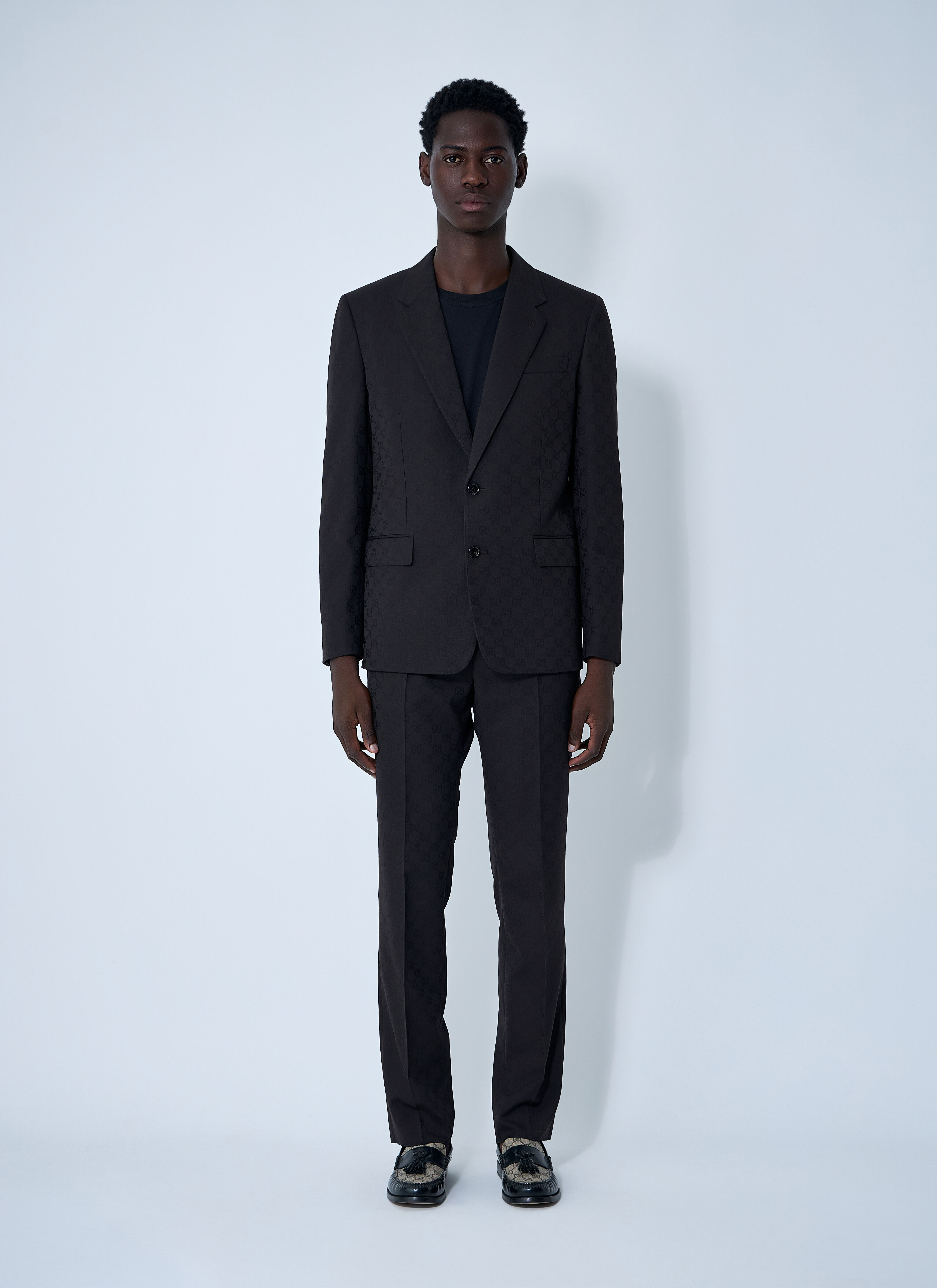 スーツ（メンズ） Gucci Gg Wool Jacquard Suit Gucci Men Gg Wool Jacquard Suit In Black | ModeSens