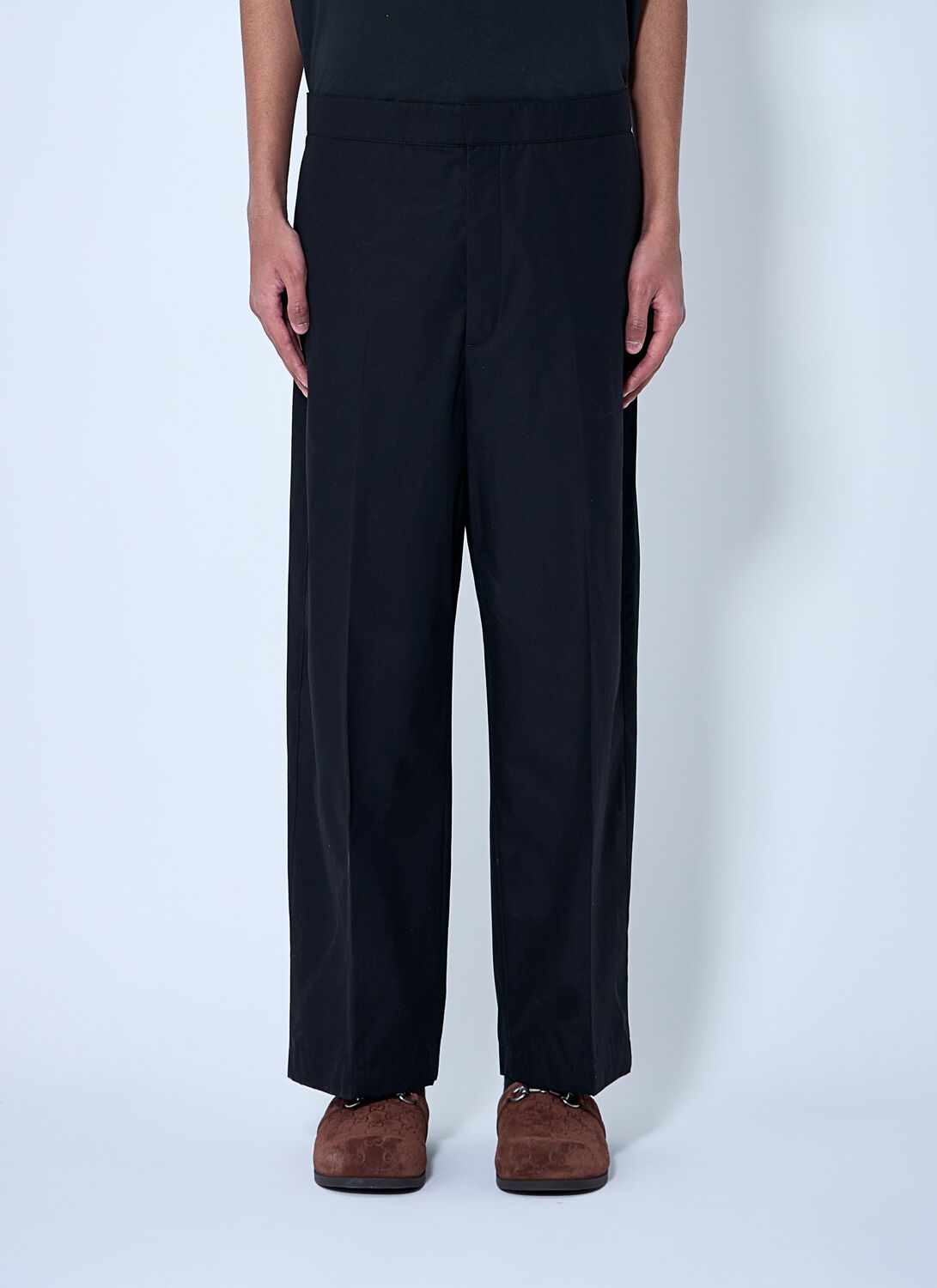 Gucci Men Cotton Poplin Pants In Black
