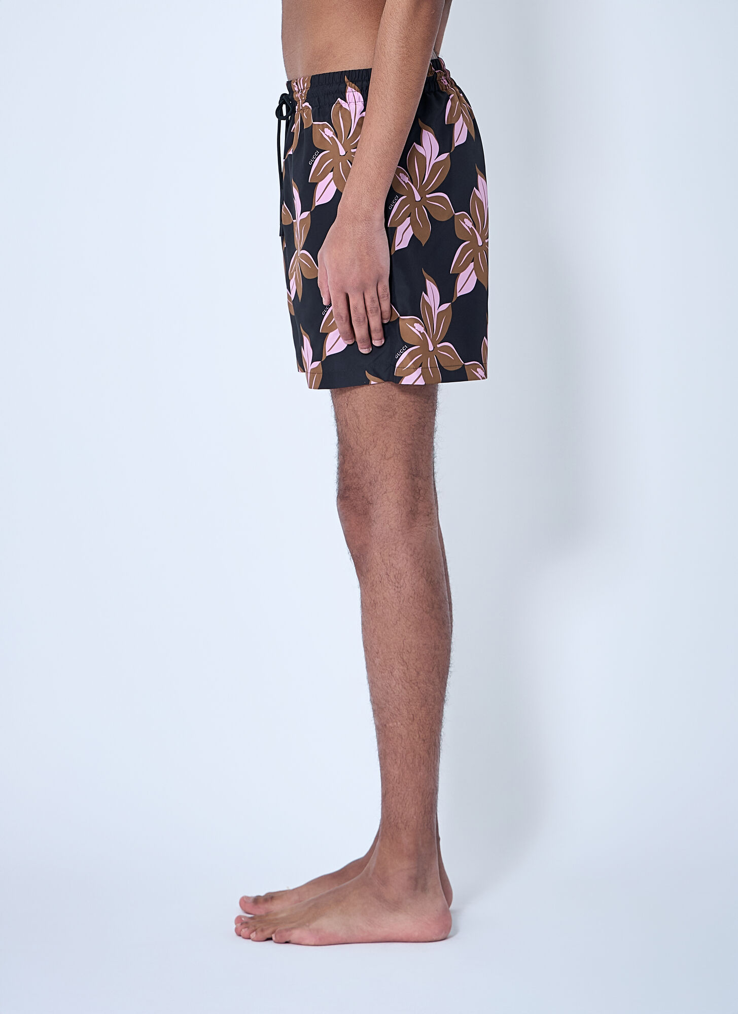  Gucci Gucci Printed Poplin Swim Shorts - Mann Bademode Brown Eu - 50 