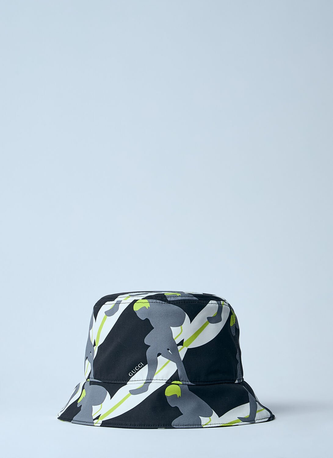 Gucci Men Printed Bucket Hat In Black