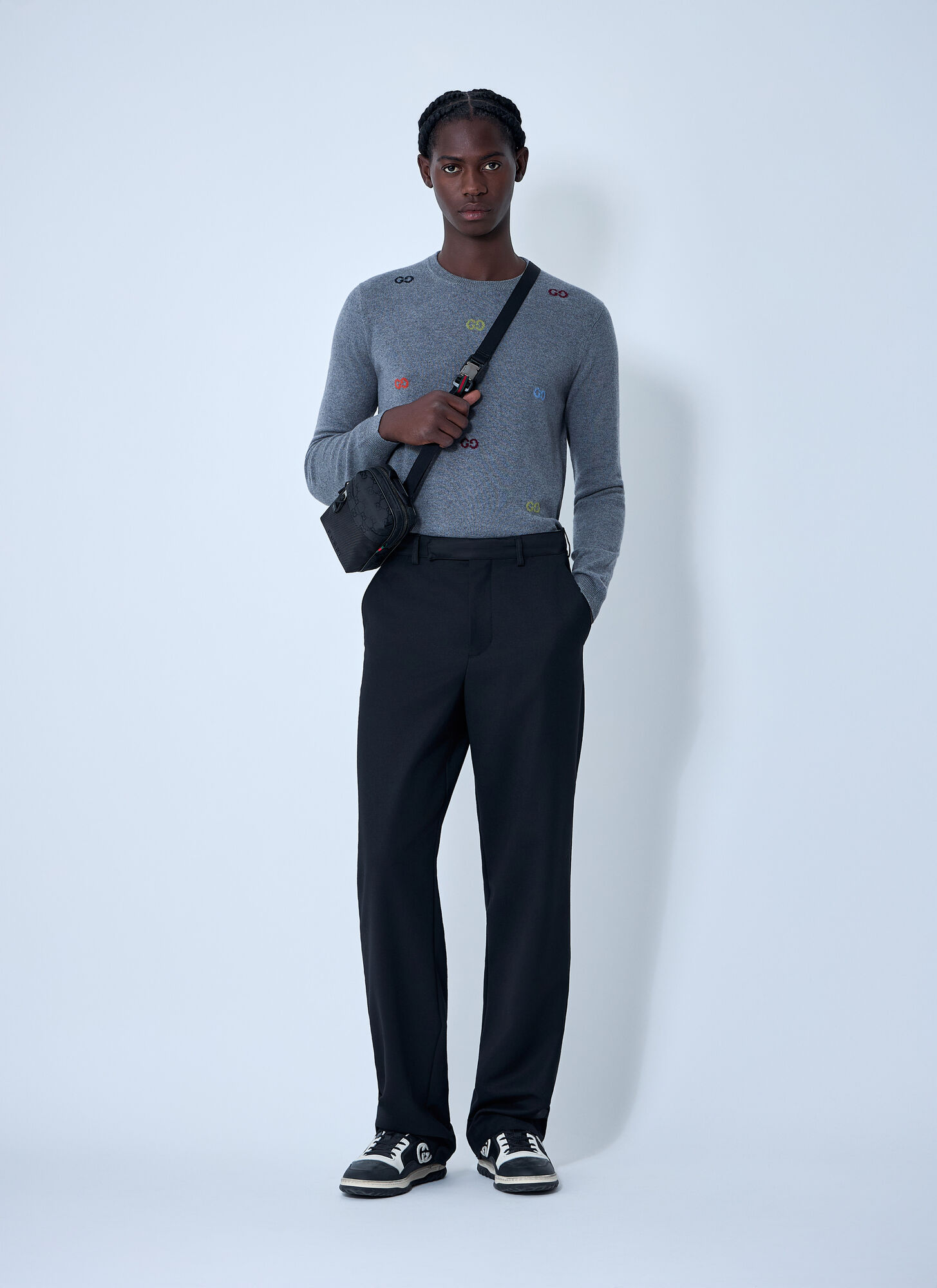  Gucci Gucci Cashmere Sweater - Mann Strick Grey L 