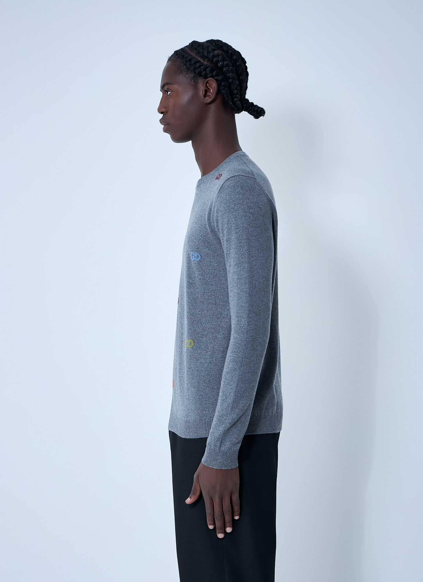  Gucci Gucci Cashmere Sweater - Mann Strick Grey L 