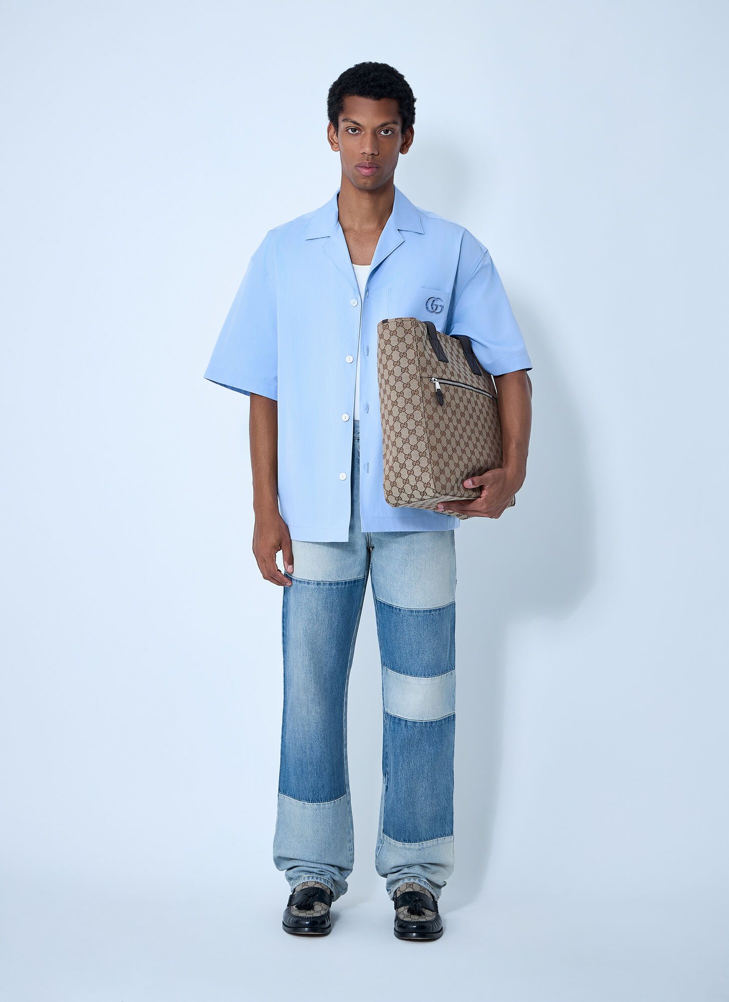  Gucci Gucci Contrast Panel Jeans - Mann Jeans Blue 30 