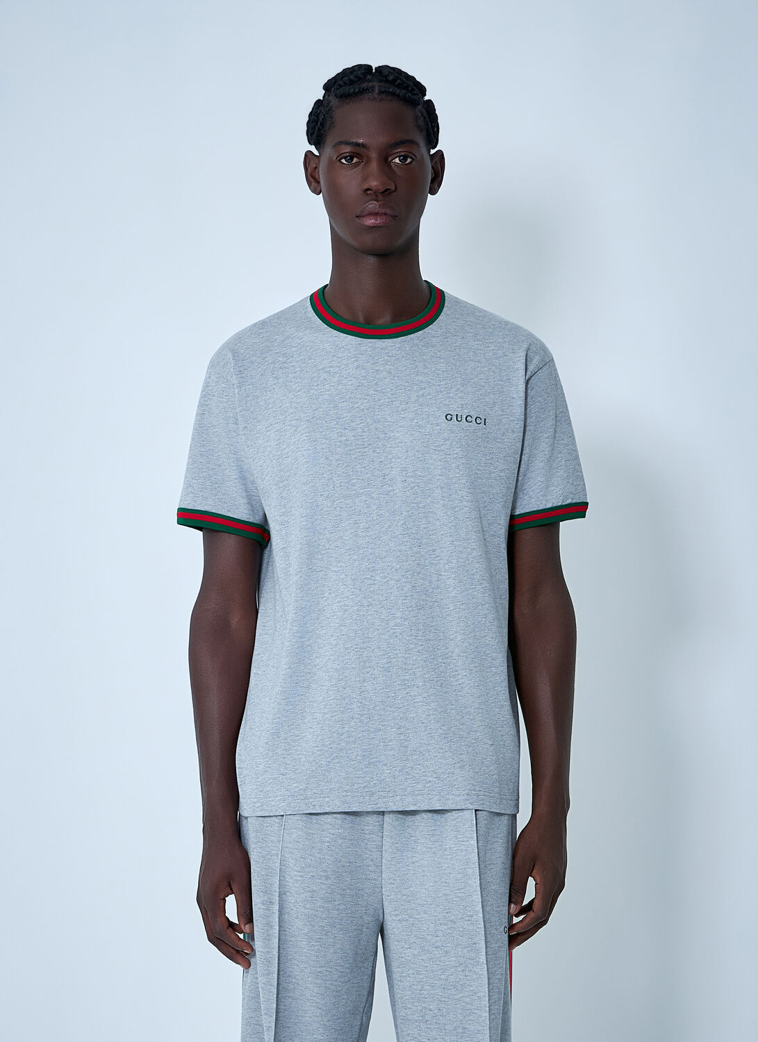 Gucci Men Logo Motif T-shirt In White