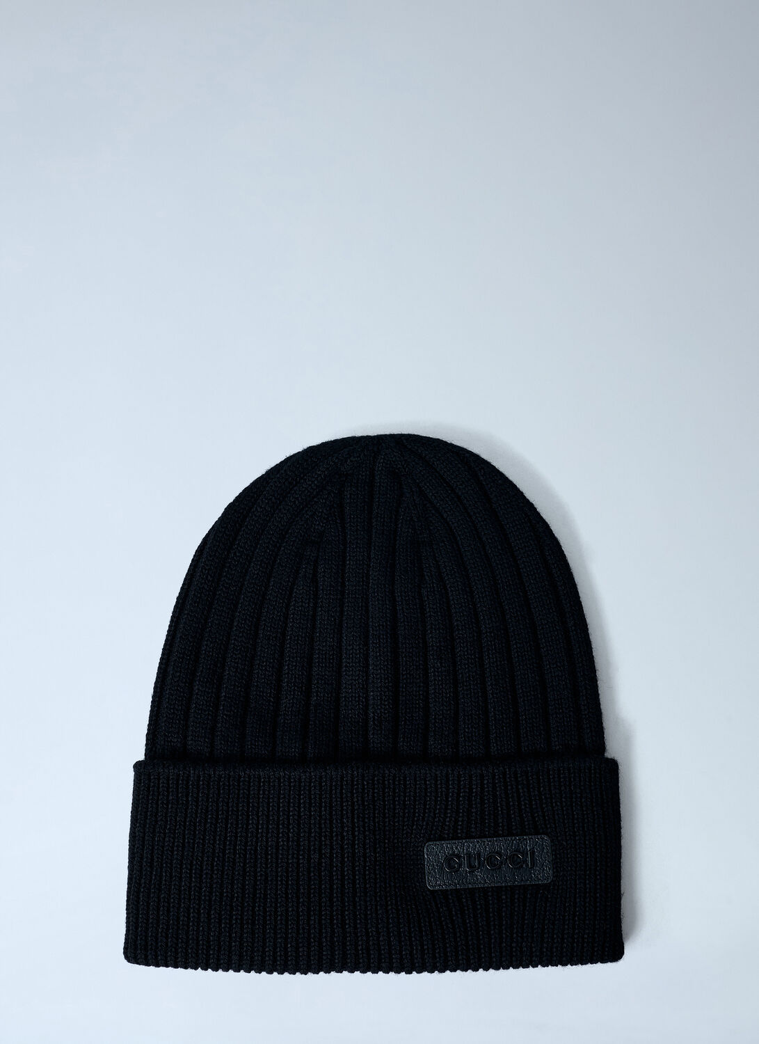 Gucci Logo Motif Beanie Hat - Man Hats Black S