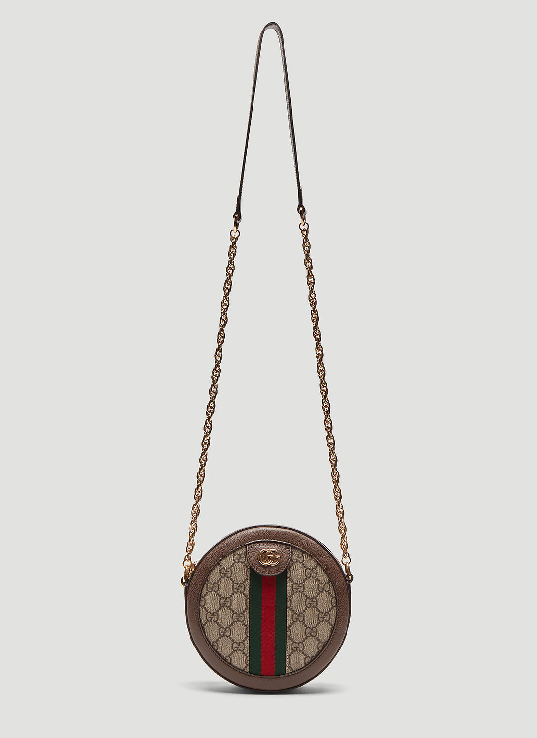 Gucci Ophidia Mini Gg Round Shoulder Bag - Woman Shoulder Bags Brown One Size