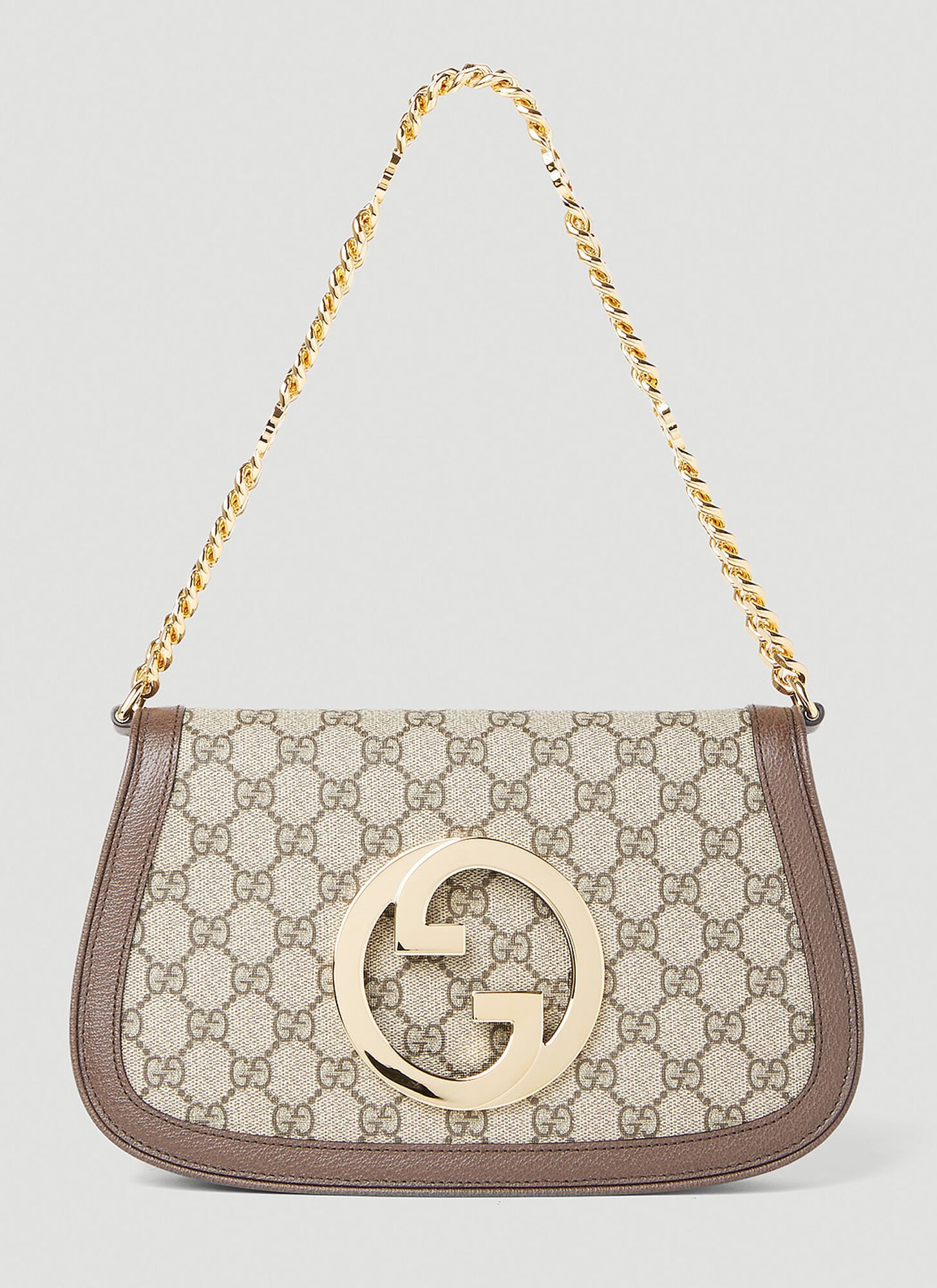Gucci Blondie Chain Shoulder Bag In Brown
