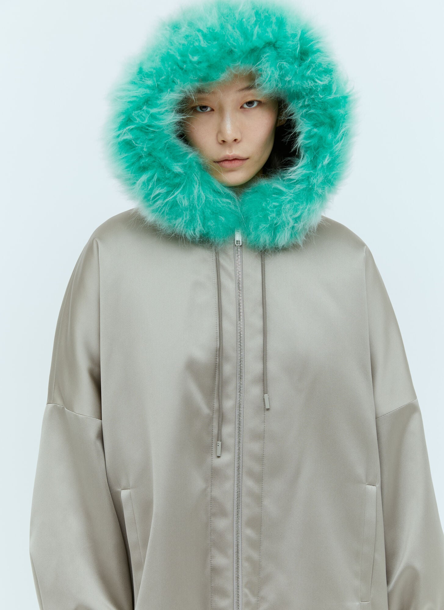  Gucci Gucci Satin Bomber Jacket - Frau Jacken Grey It - 40 