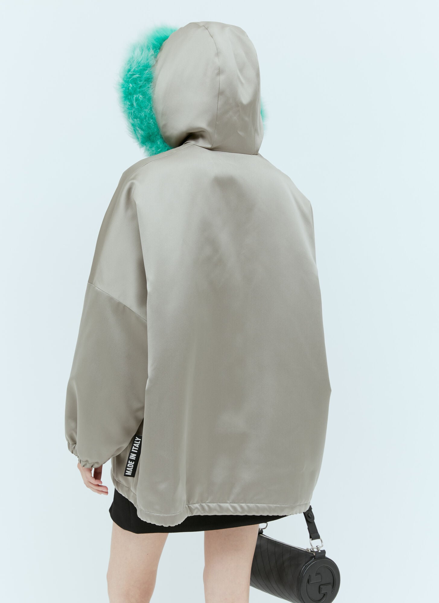  Gucci Gucci Satin Bomber Jacket - Frau Jacken Grey It - 40 