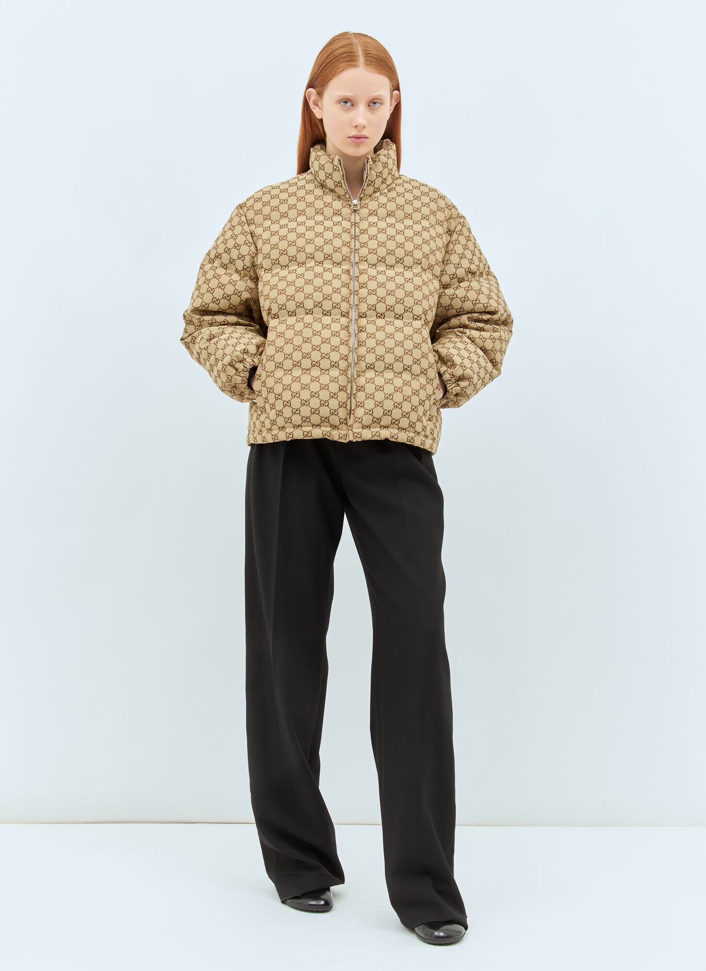 Gucci Gucci Gg Canvas Bomber Jacket - Frau Jacken Beige It - 38 