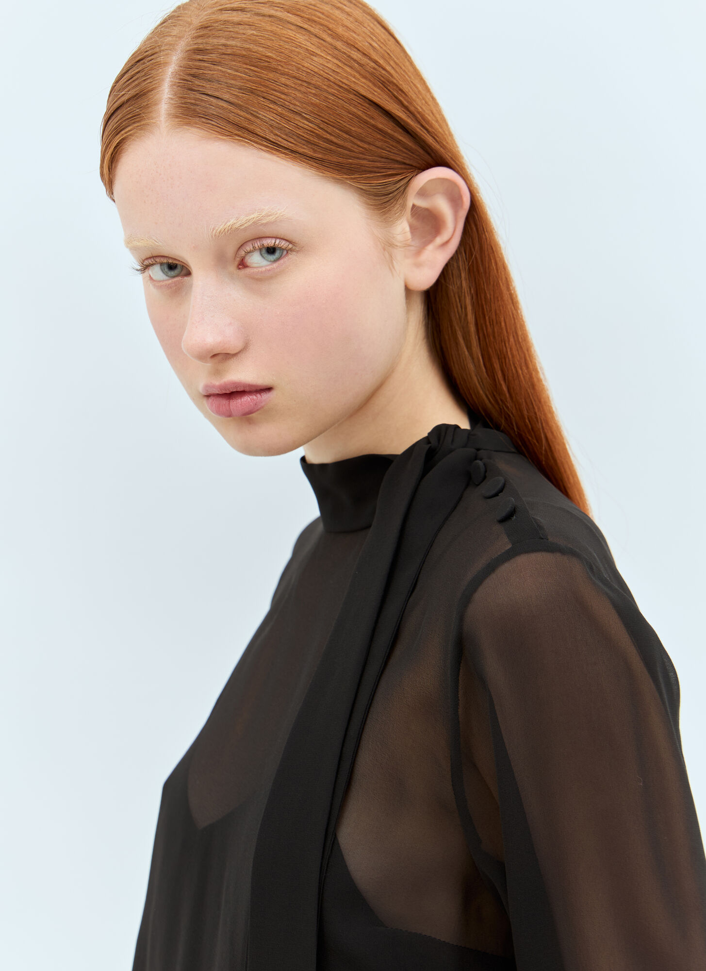  Gucci Gucci Silk Georgette Blouse - Frau Tops Black It - 42 