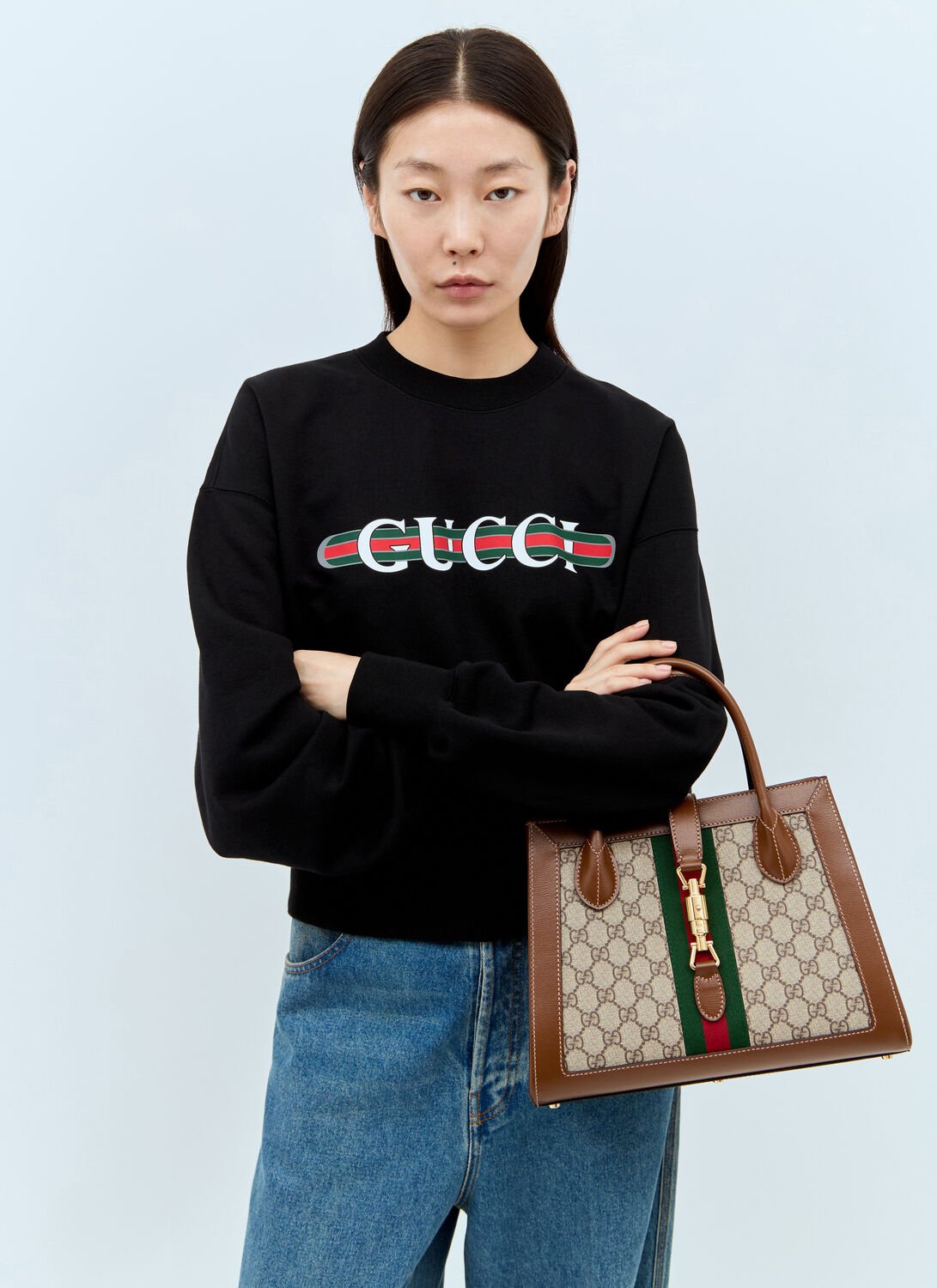 Gucci Jackie 1961 Medium Tote Bag - Woman Handbags Brown One Size
