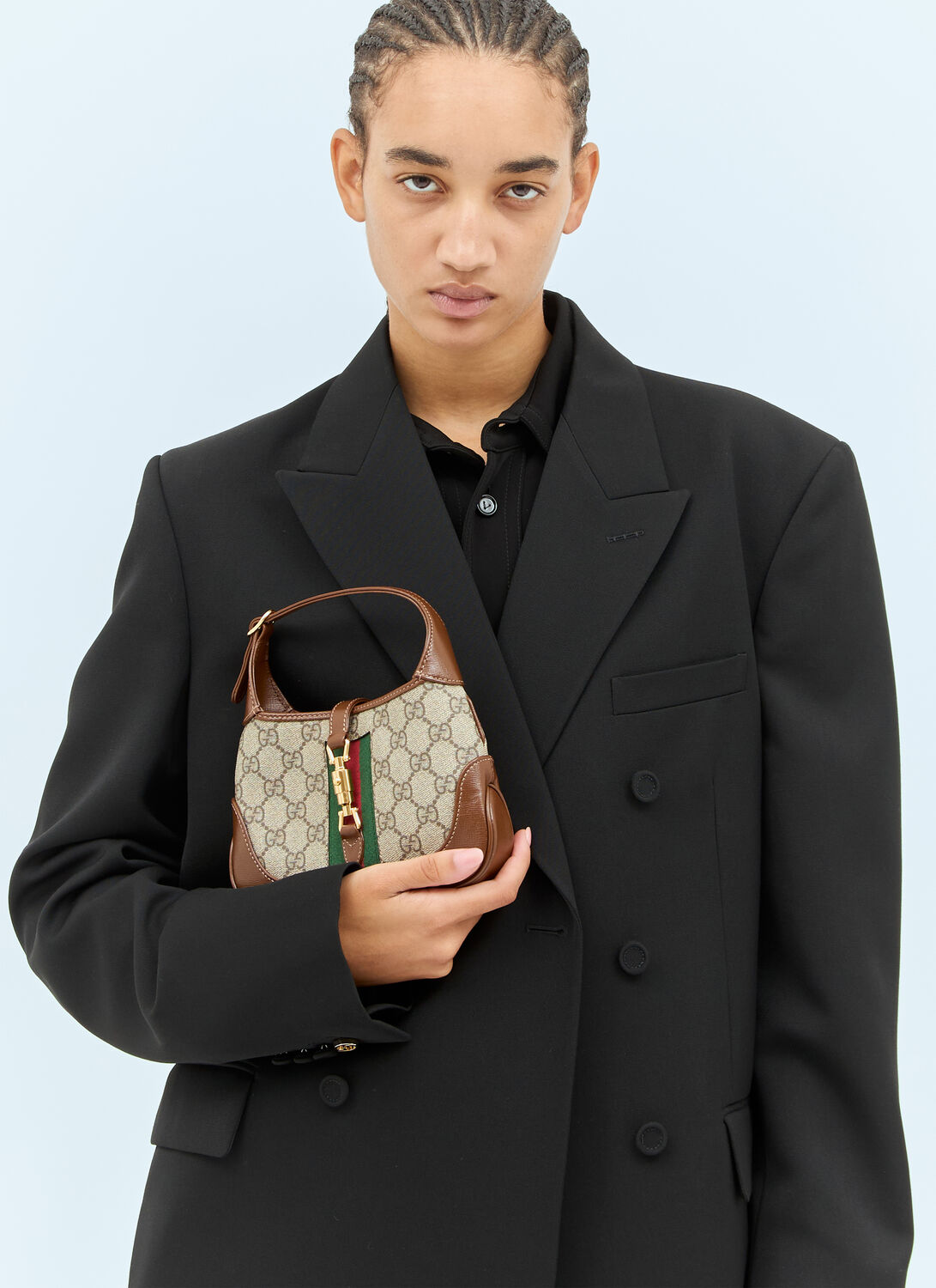 Gucci Jackie 1961 Mini Shoulder Bag - Woman Shoulder Bags Brown One Size
