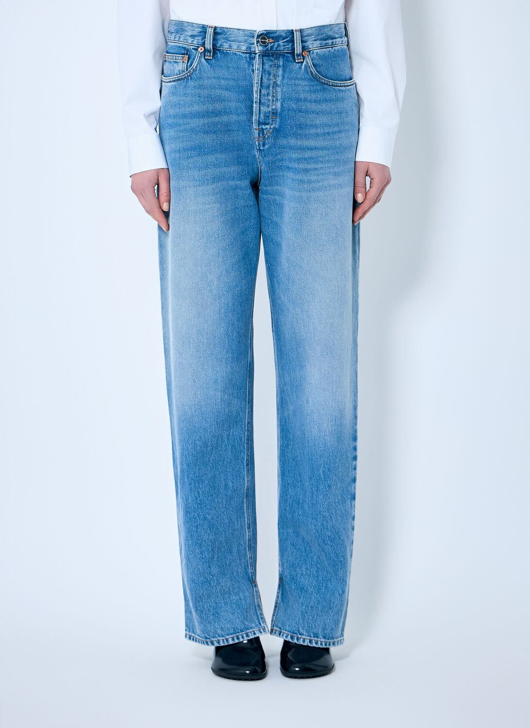 Gucci Women Denim Jeans In Blue