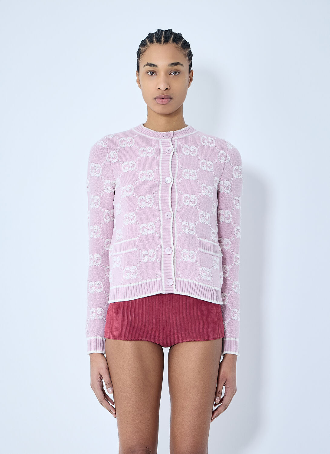 Gucci Soft Wool Cardigan Clothing In Pink