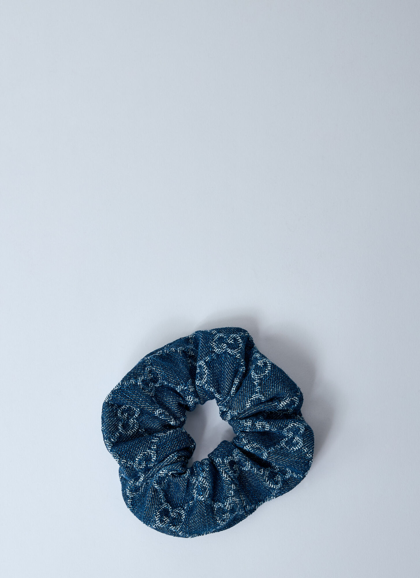 Gucci Gg Denim Scrunchie In Blue