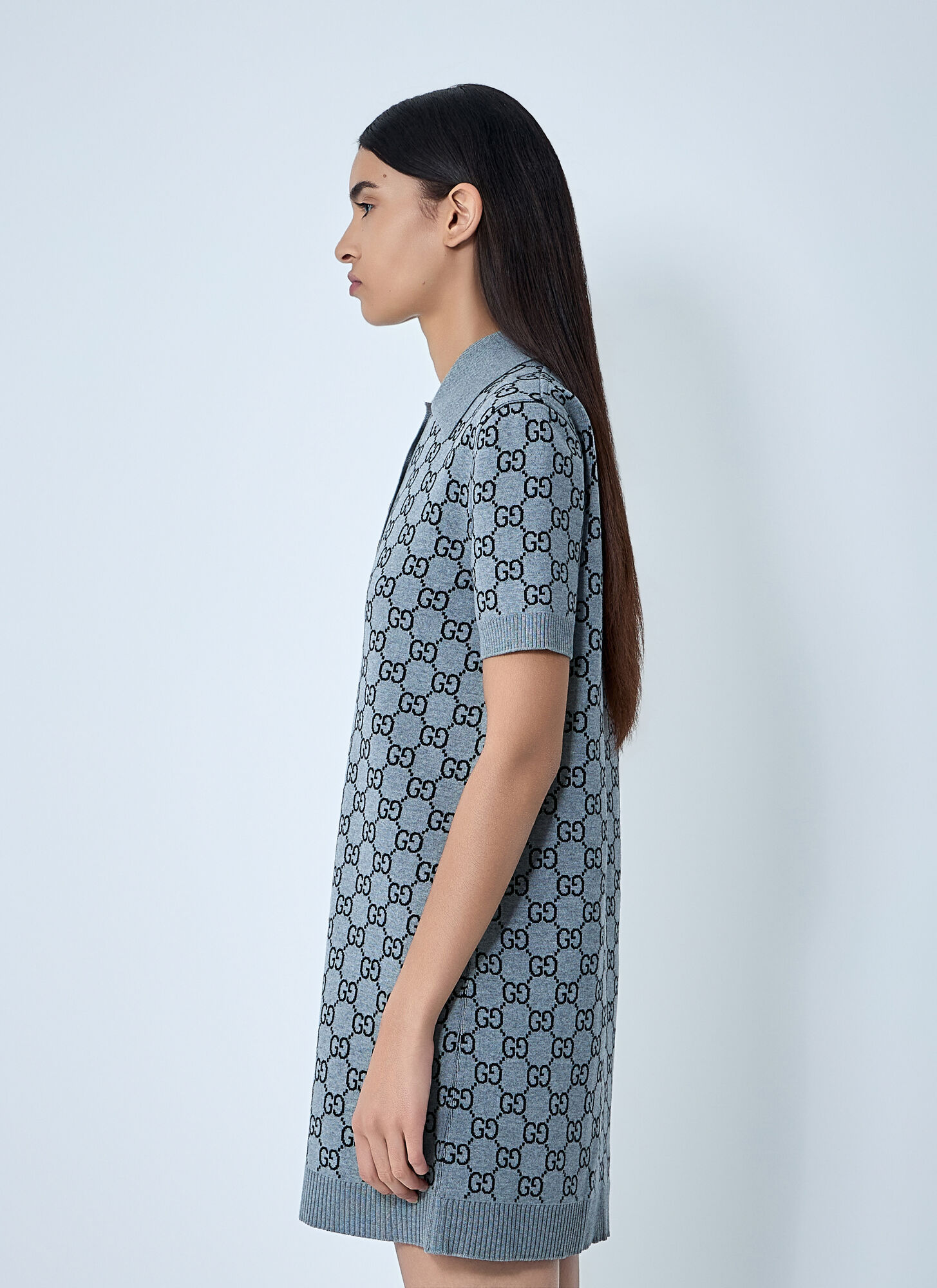  Gucci Gucci Polo Mini Dress - Frau Kleider Grey M 