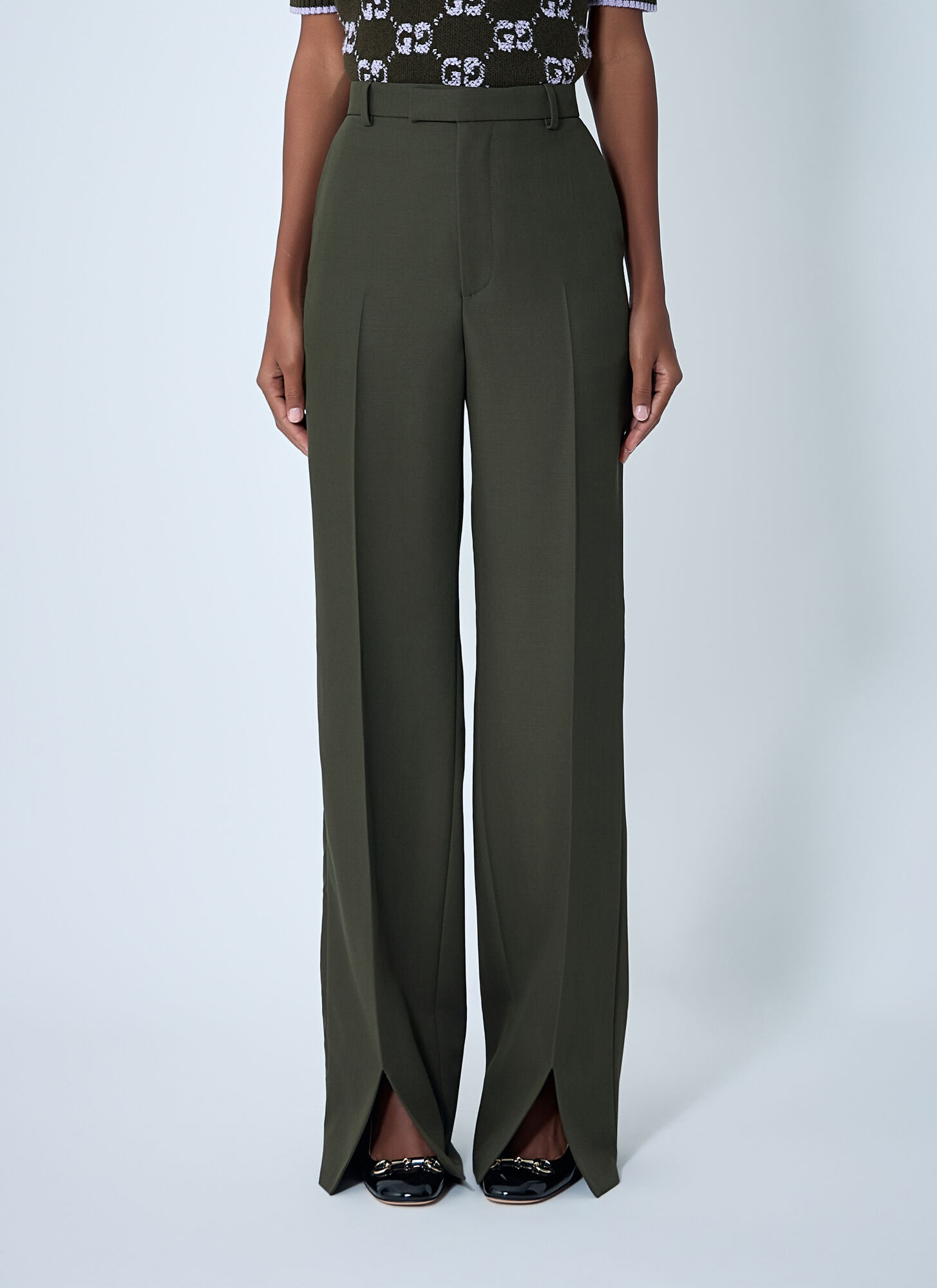 Gucci Women's Black Tailored Wool Pants - Woman Pants It - 40