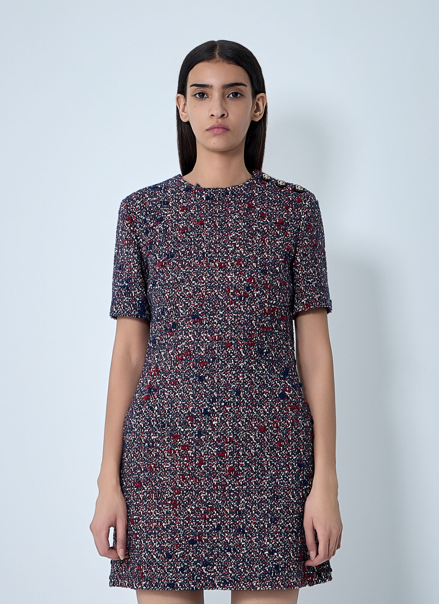 GUCCI Gucci Boucle Dress - Woman Dresses Blue It - 40　グッチ ブークレ ドレス - 女性ドレス ブルー イット - 40