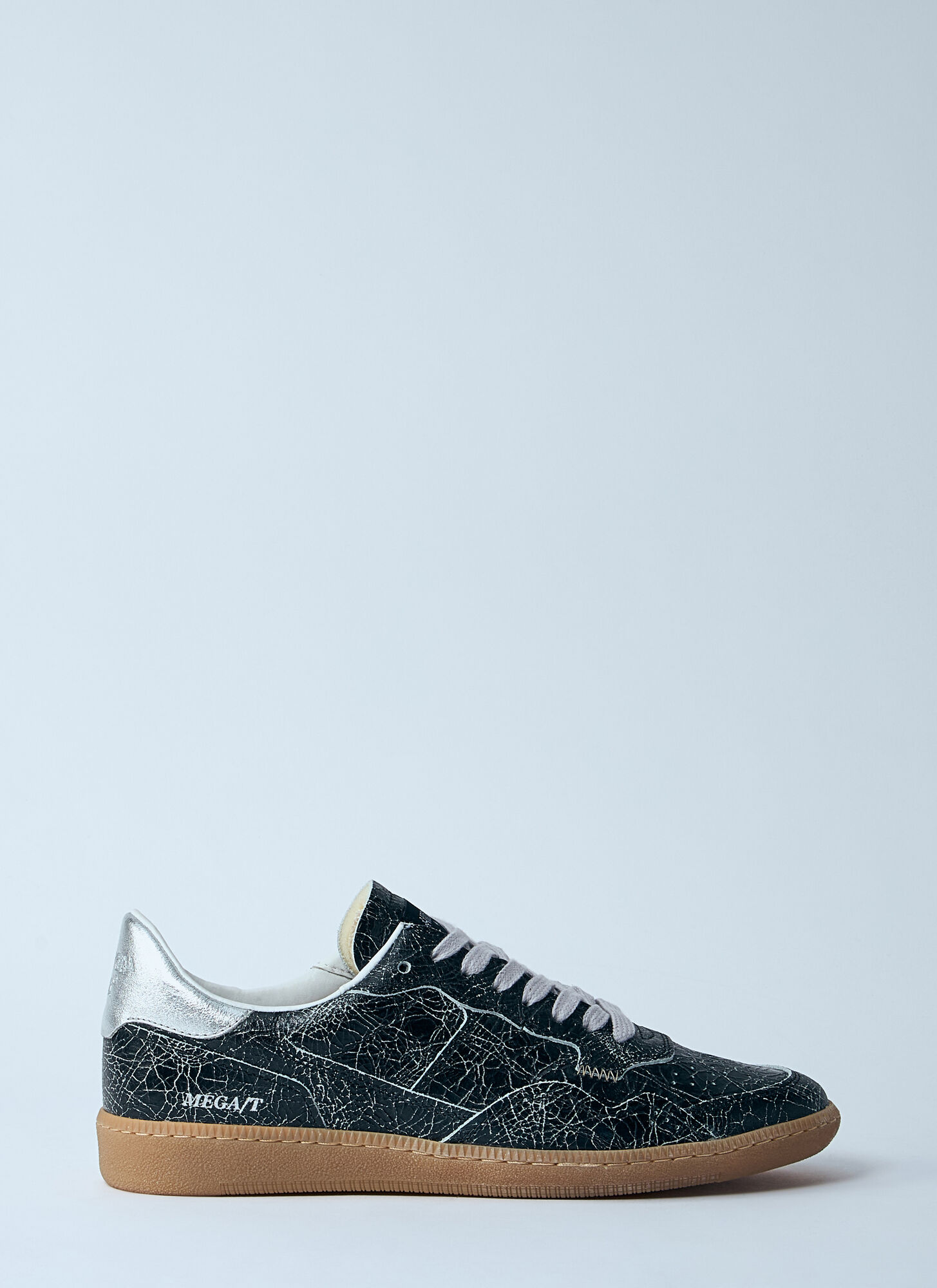 Hidnander Mega T Crinkle Sneakers In Black