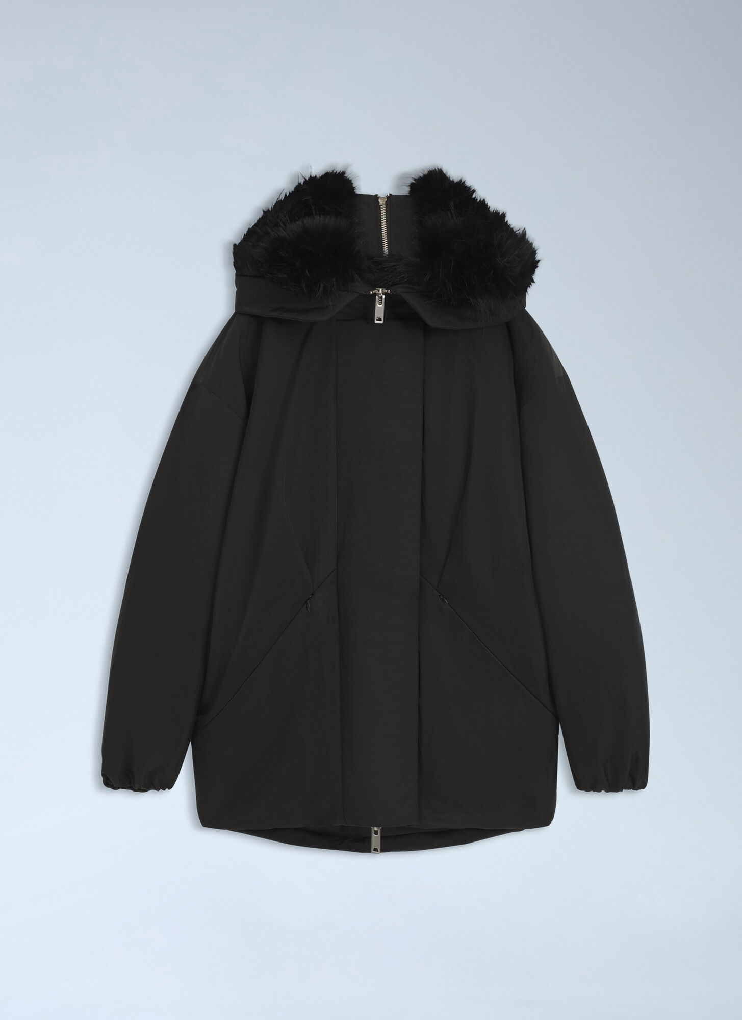 Hugo X Entire Studios Hooded Parka With Faux Fur Trim - Woman Jackets Black S - Immagine 1