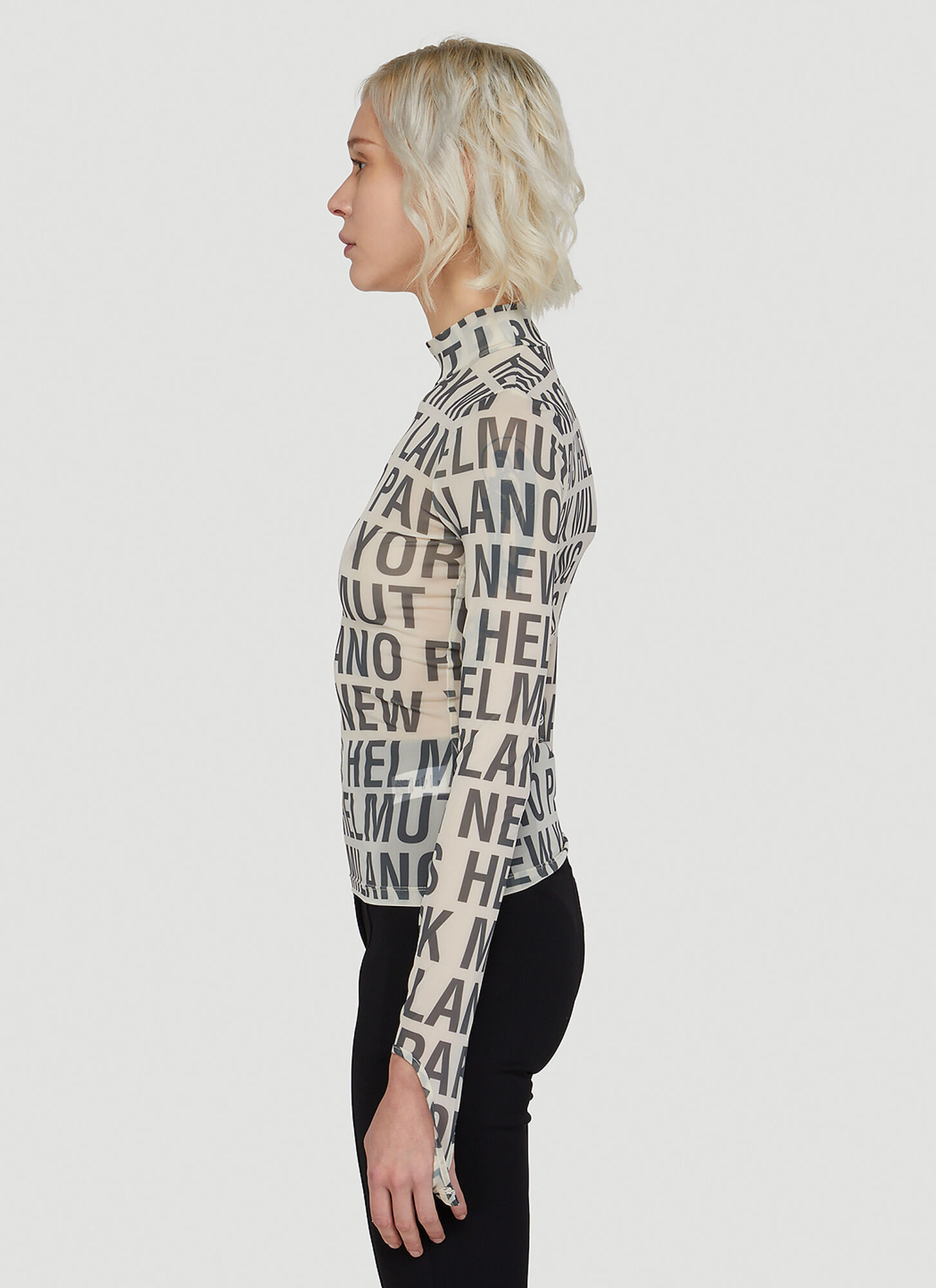  Helmut Lang Helmut Lang Destination Print Top - Woman Tops White Xs 