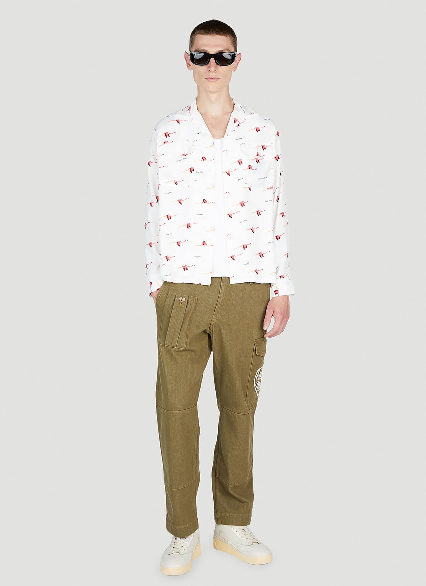  Human Made Human Made Flamingo Shirt - Mann Hemden White Xl 