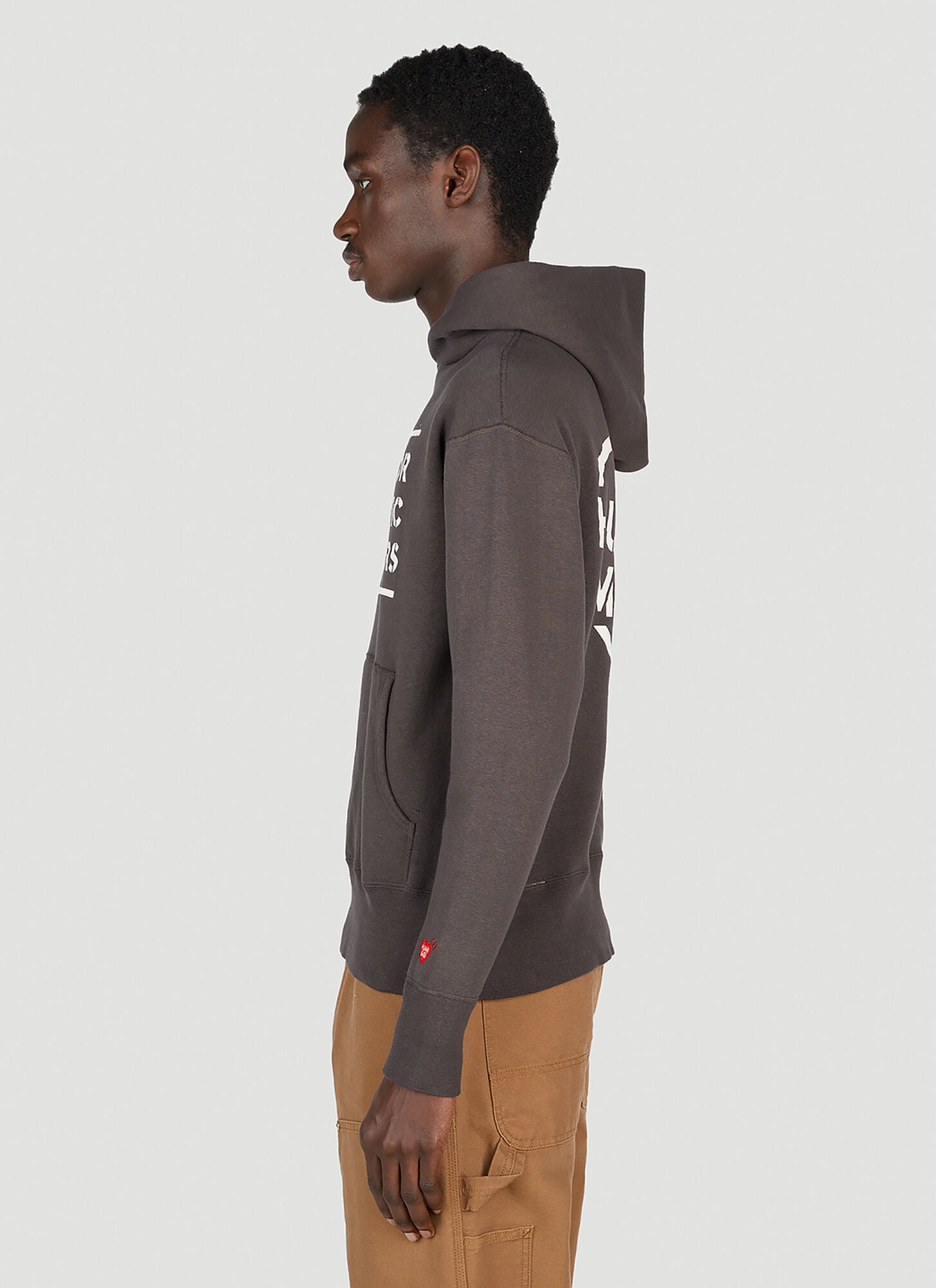 Human Made Human Made Text Print Hooded Sweatshirt - Mann Sweatshirts Black M 