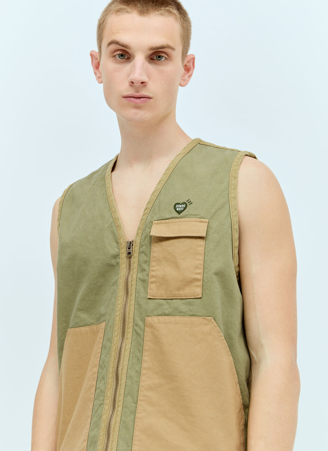 Shop Human Made Hunting Vest In Green