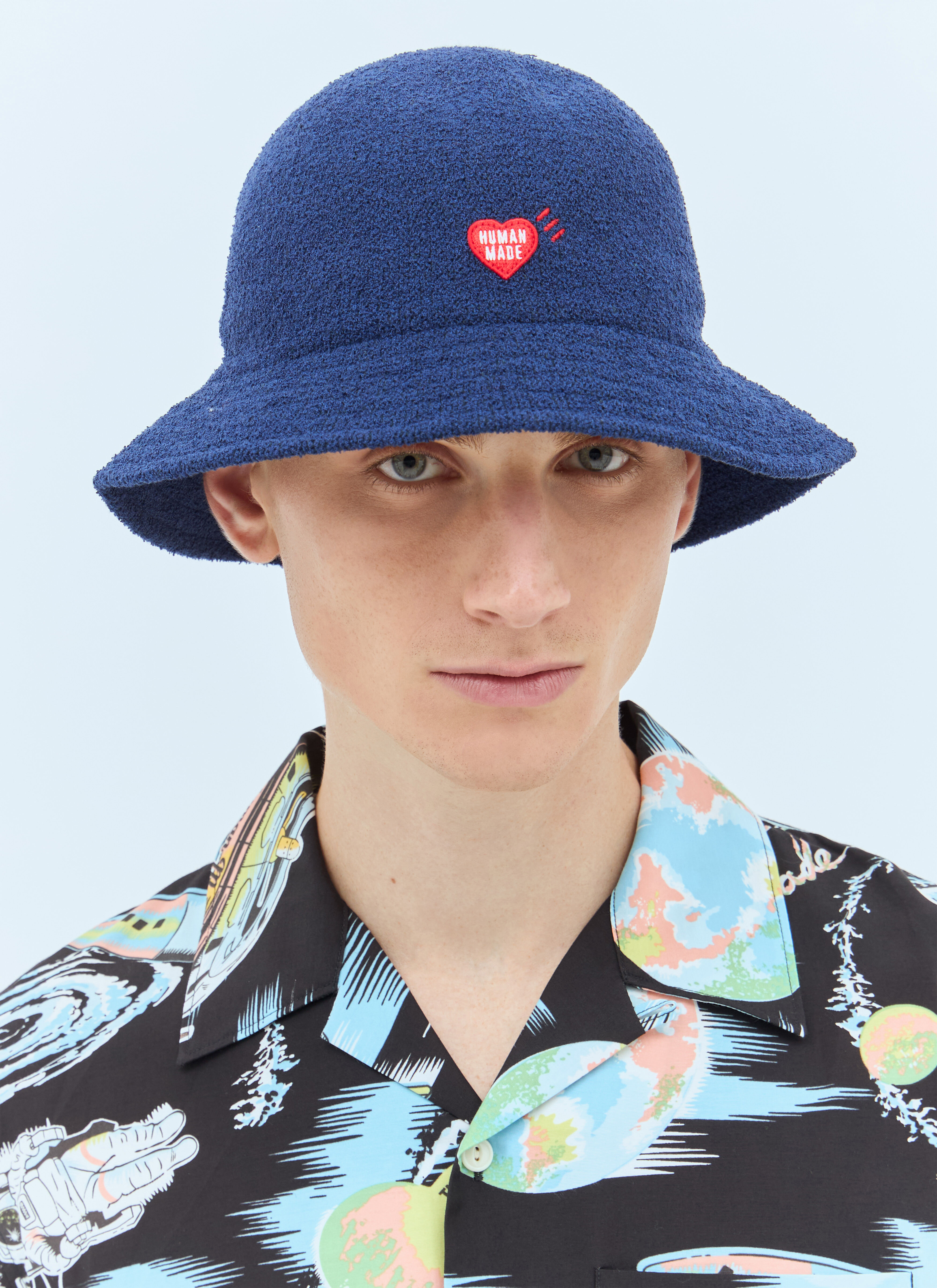 お歳暮 人気 オシャレ Pile Made Human Bucket BeyondStyle - Hats - M Navy Hat 帽子