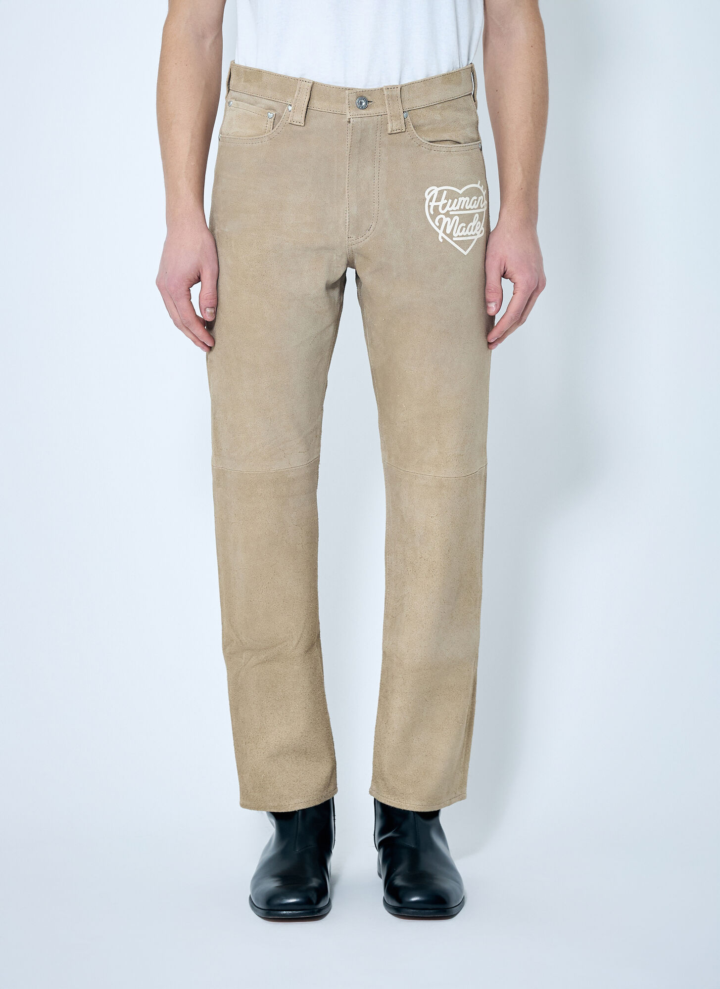 Human Made Uomo Beige - Suede Pants, Size: Xl