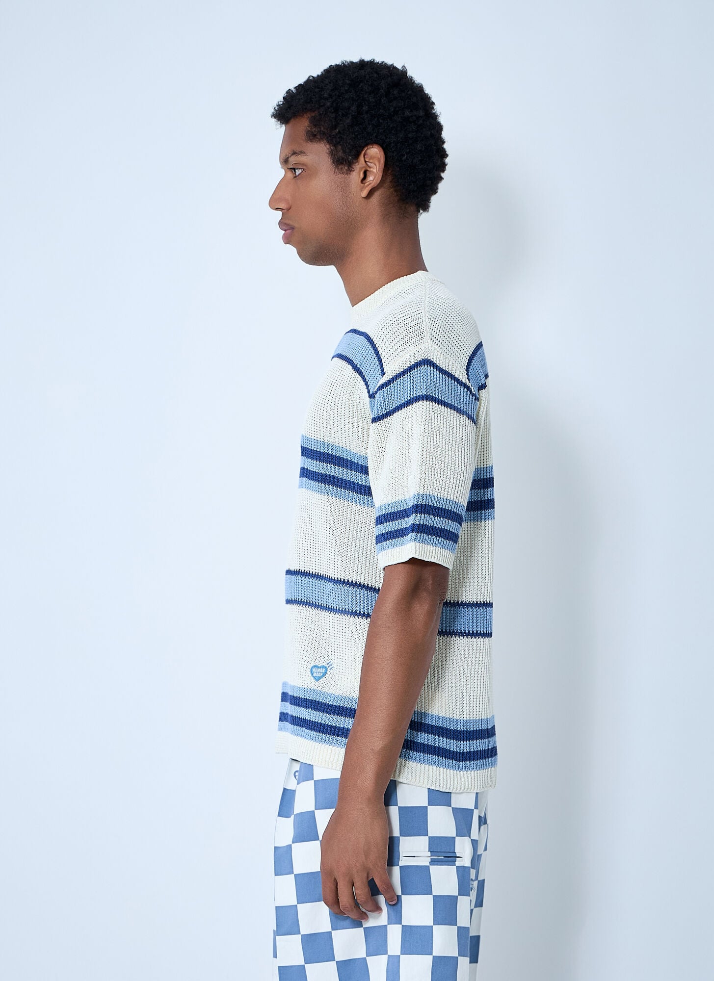  Human Made Human Made Striped Knit Top - Mann Strick Blue Xl 
