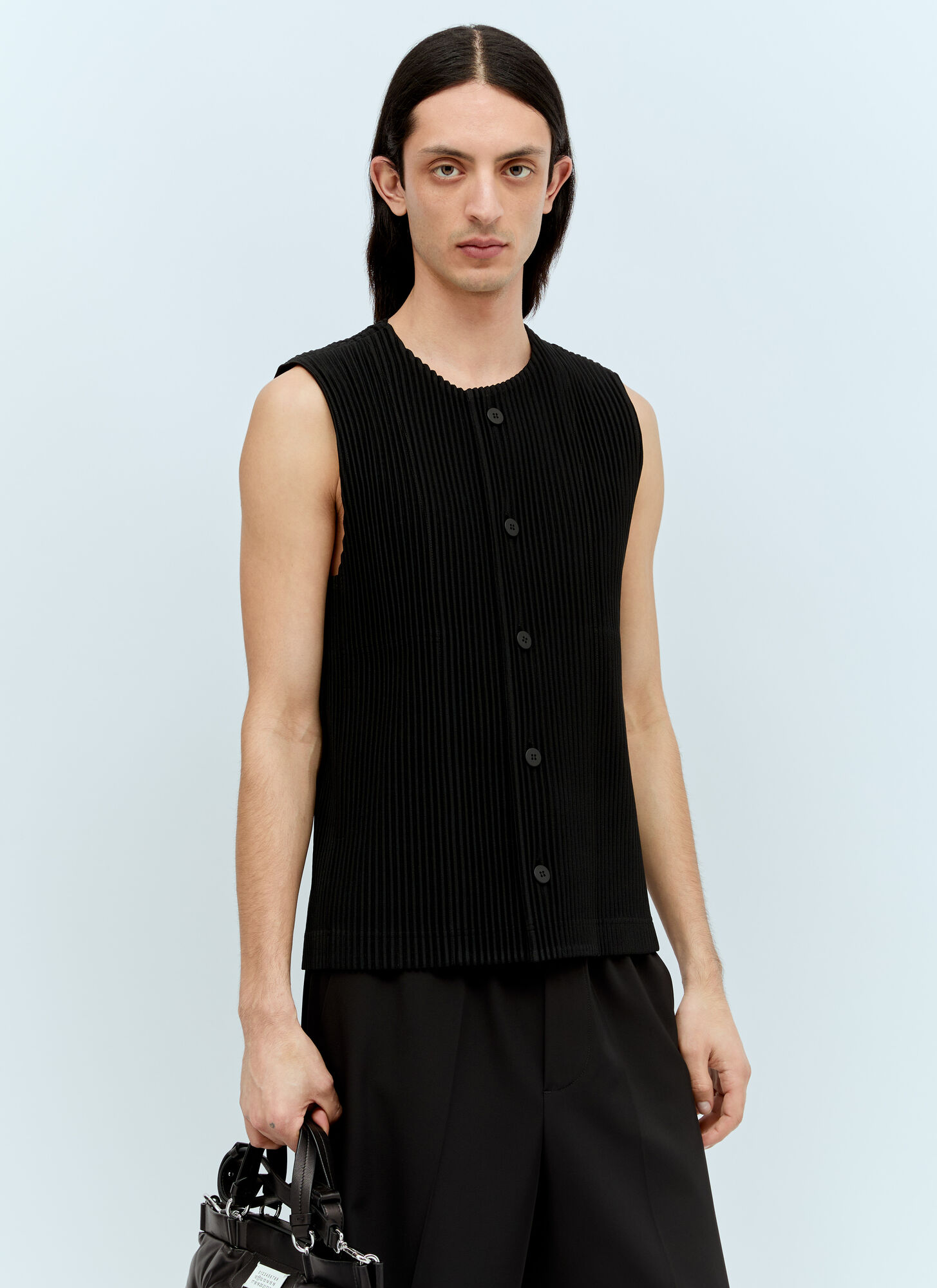 Shop Issey Miyake Tailored Pleats 1 Top In Black