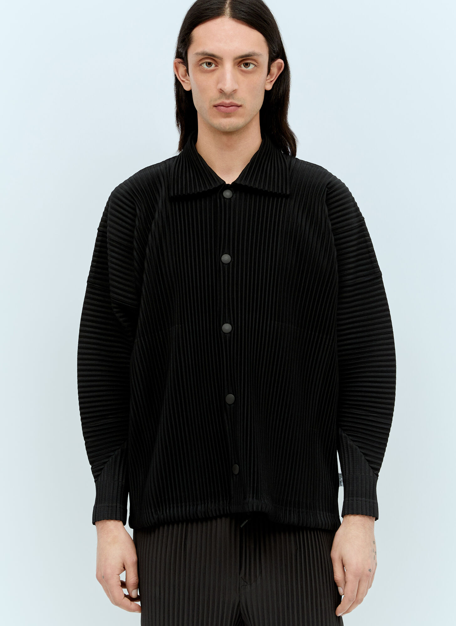 Shop Issey Miyake Monthly Colors: February Pleated Shirt In Black