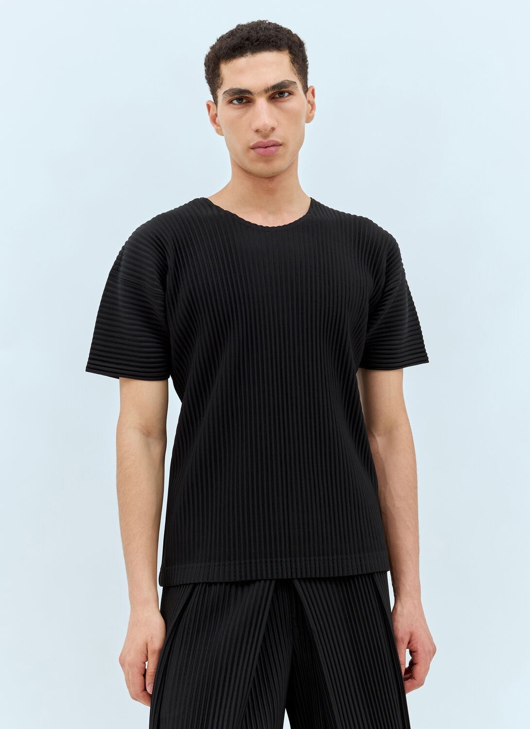 Issey Miyake Black Basics T-shirt In Black