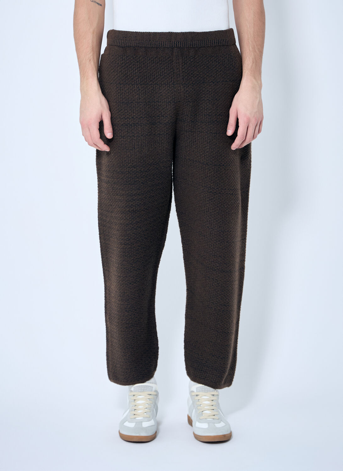ISSEY MIYAKE RUSTIC KNIT TRACK PANTS 