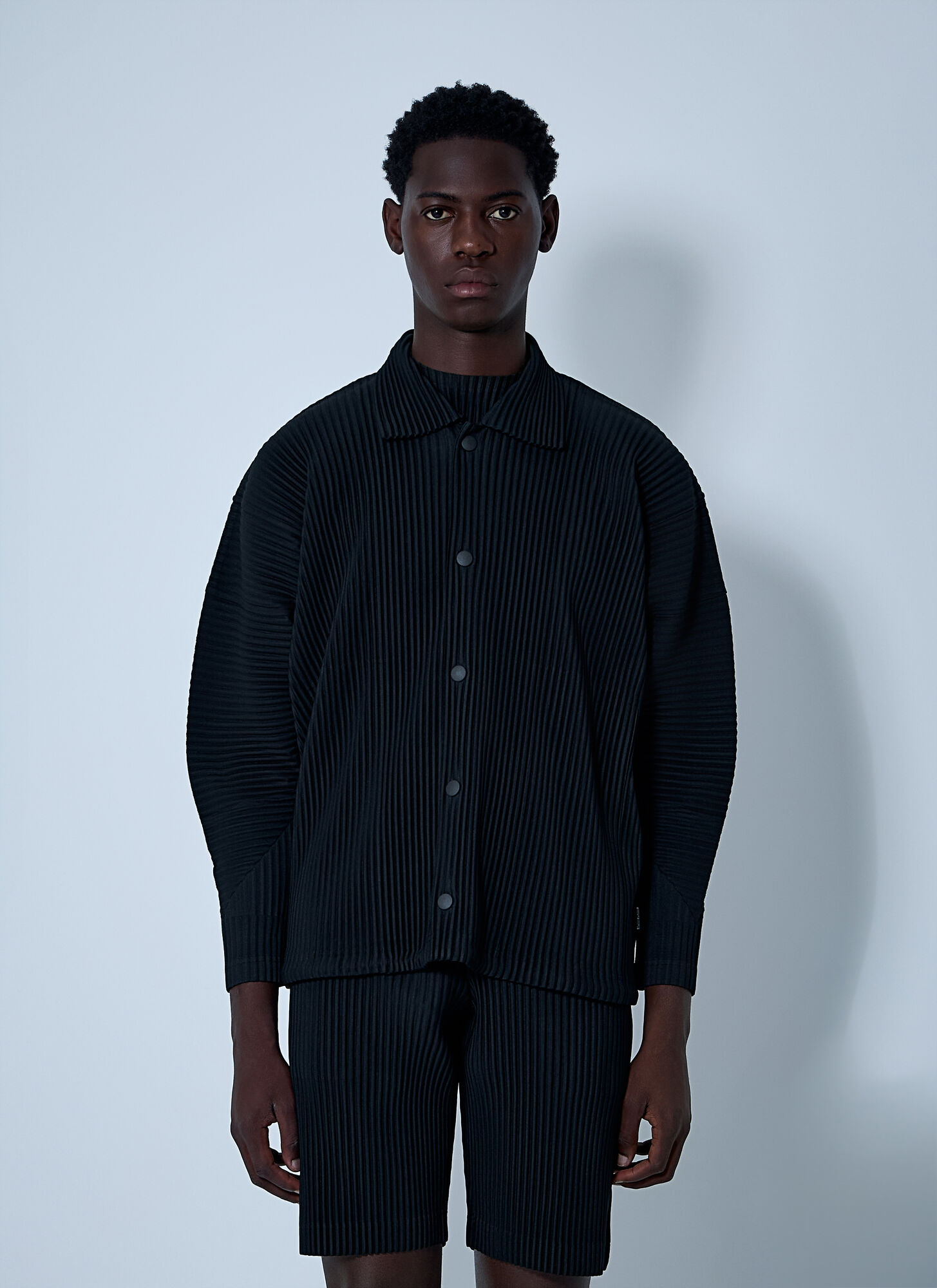 Issey Miyake Pleated Zip-up Jacket