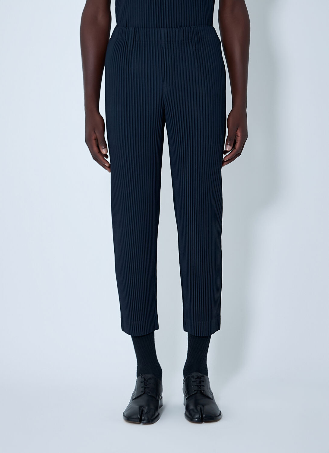 Issey Miyake Pleated Pants In Blue