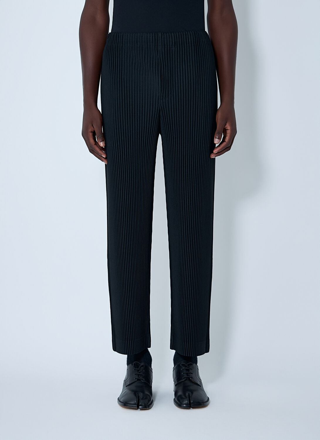Issey Miyake Pleated Pants In Black