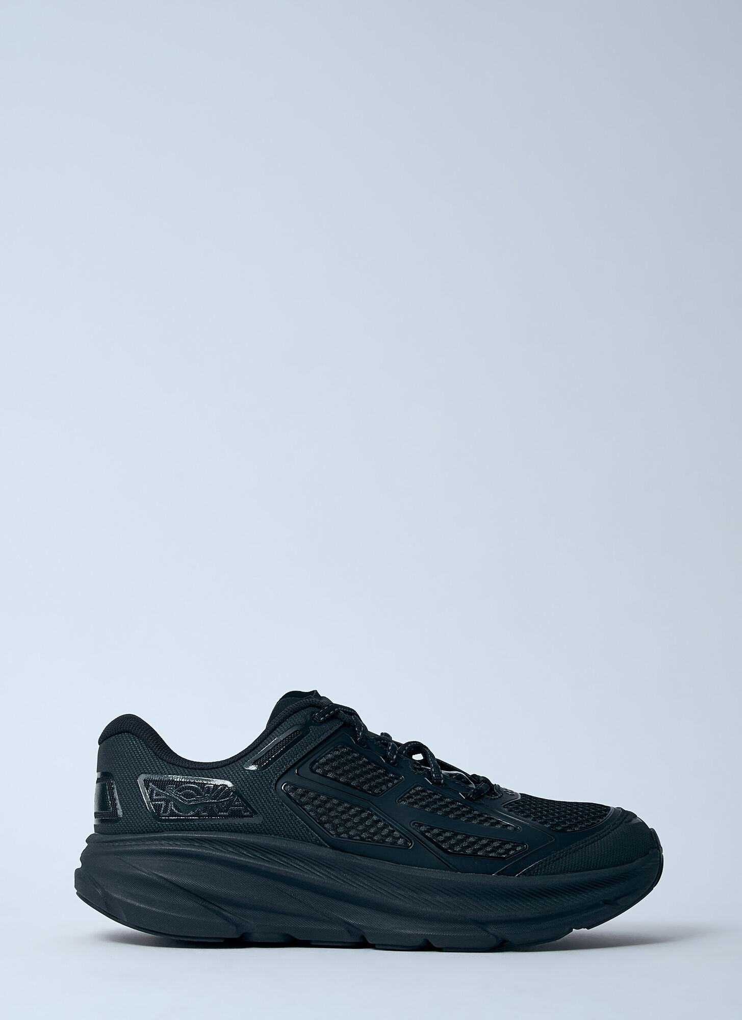 Hoka Clifton One9 Rubber-trimmed Mesh Sneakers In Black